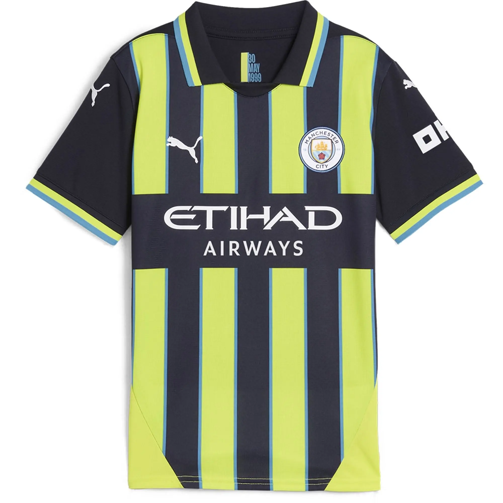 Puma Manchester City Away Shirt 2024/25 Kids - ['Black', 'Yellow']