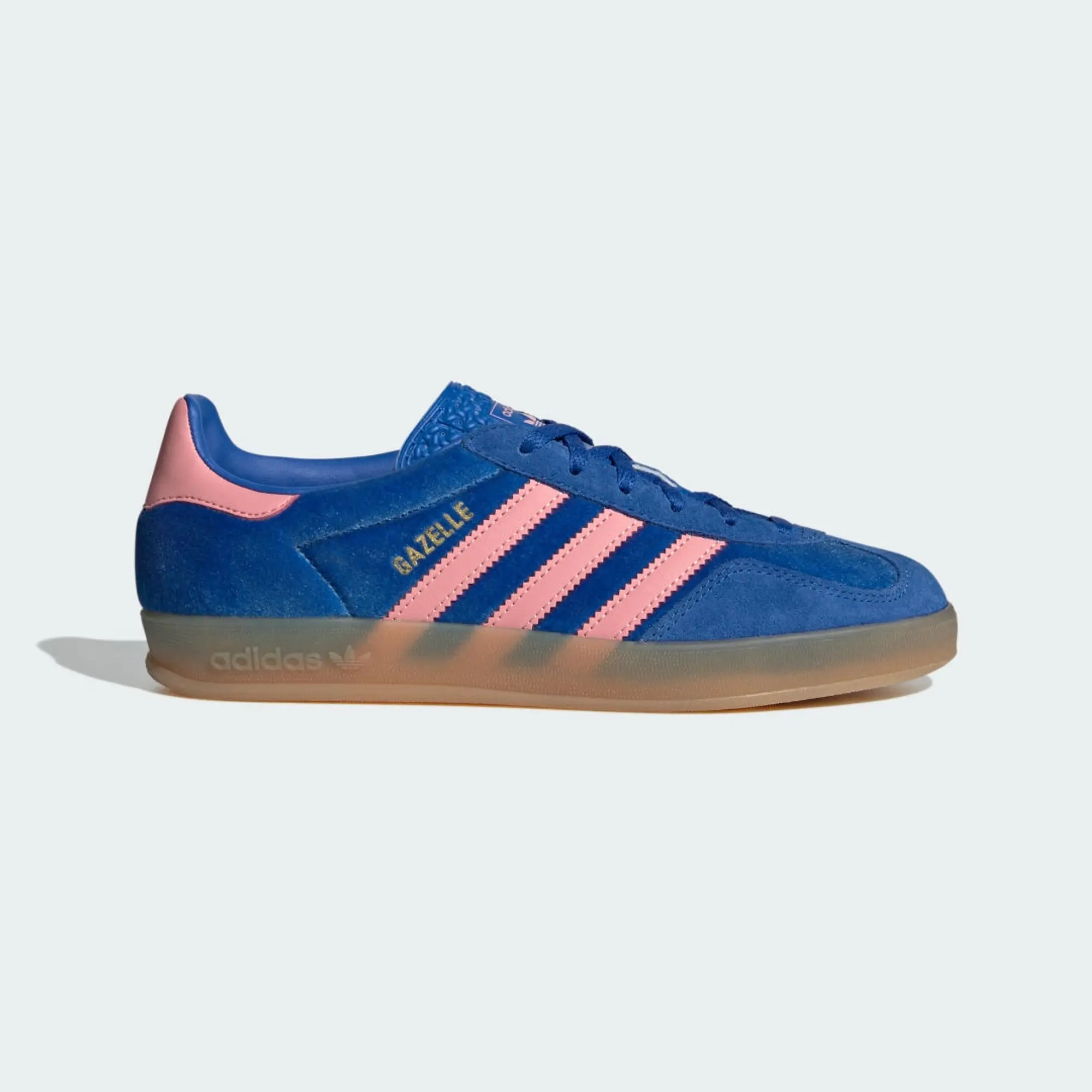 adidas Gazelle Indoor Sneaker - Blue/Semi Pink Spark/Gum 3