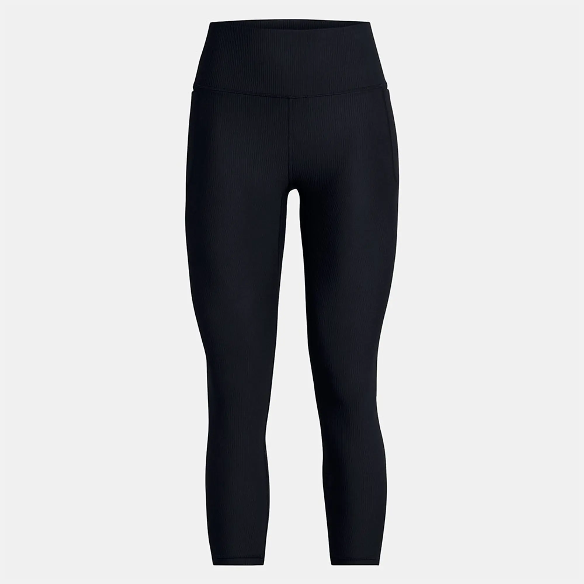 Women's  Under Armour  Meridian Rib Ankle Leggings Black / Black XS