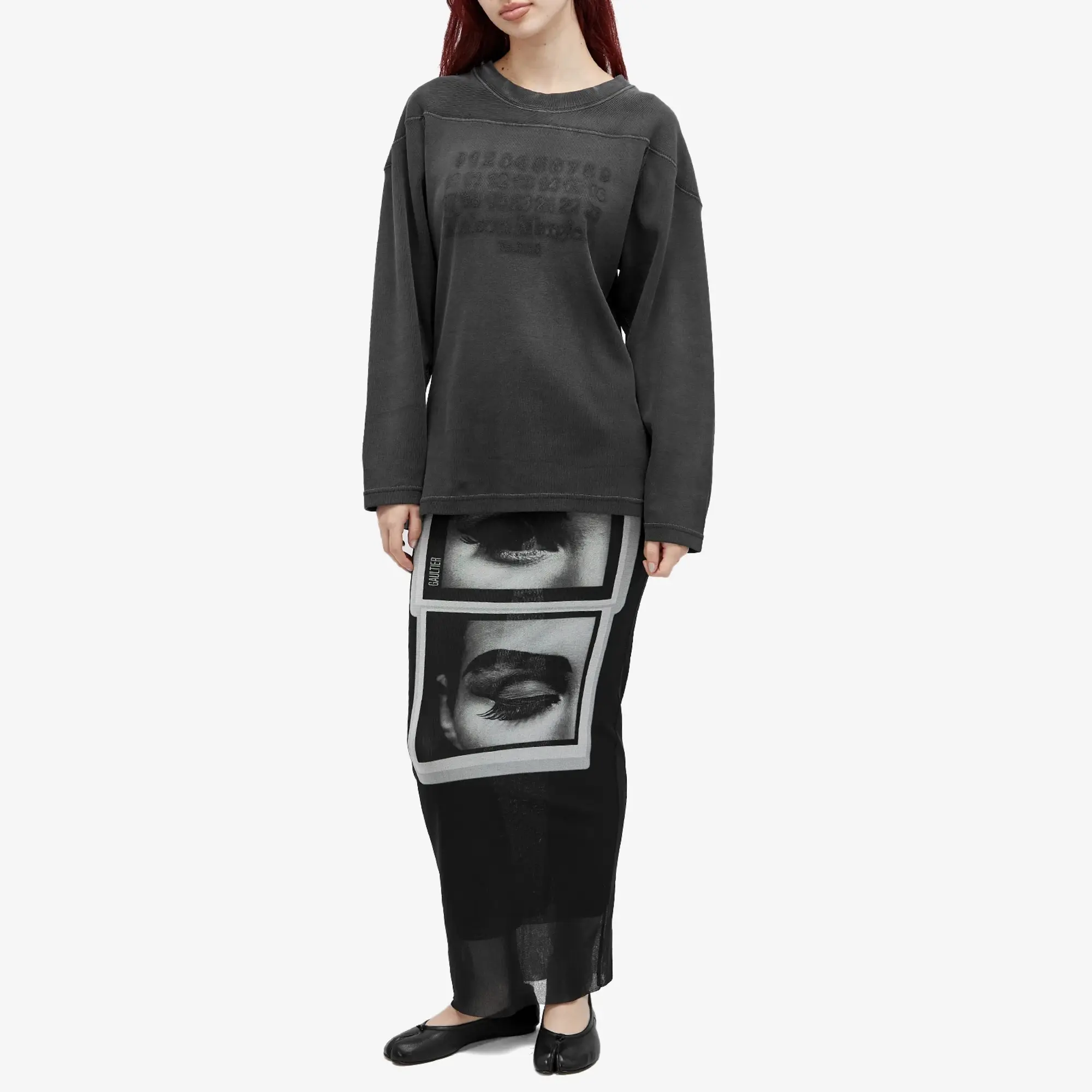 Maison Margiela Women's Faded Logo Sweater Black