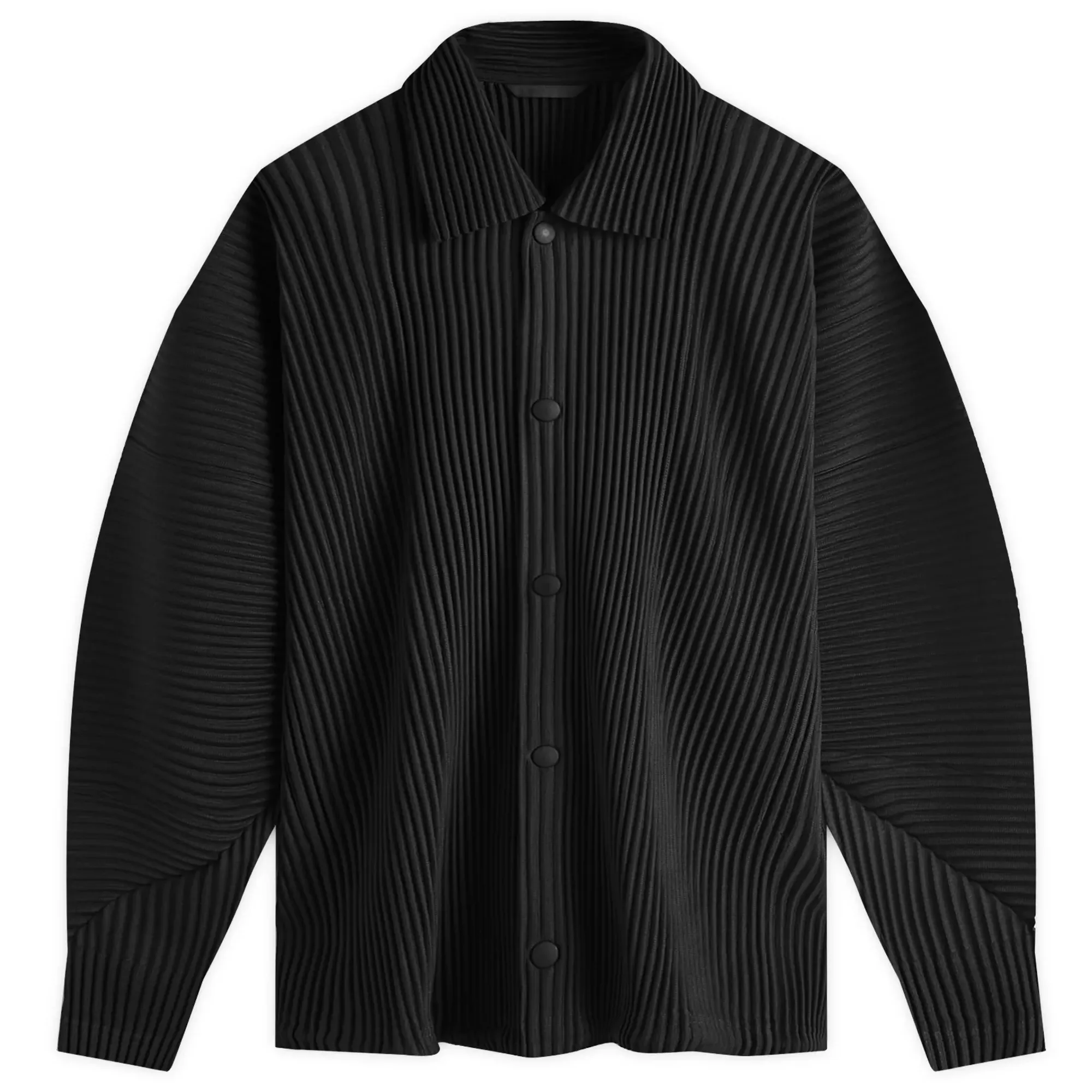 Homme Plissé Issey Miyake Men's Pleated Jacket Black | HP48JC106