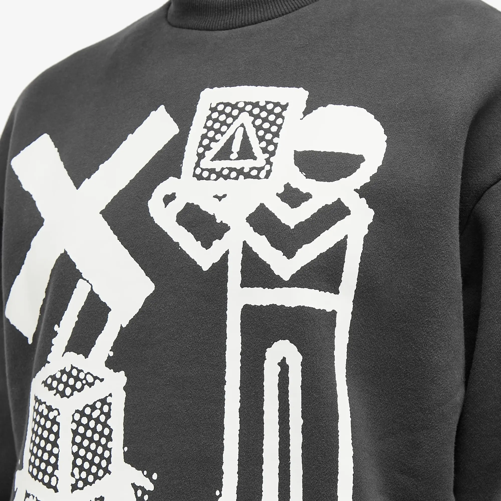Lo-Fi Men's Identification Crew Sweatshirt Washed Black