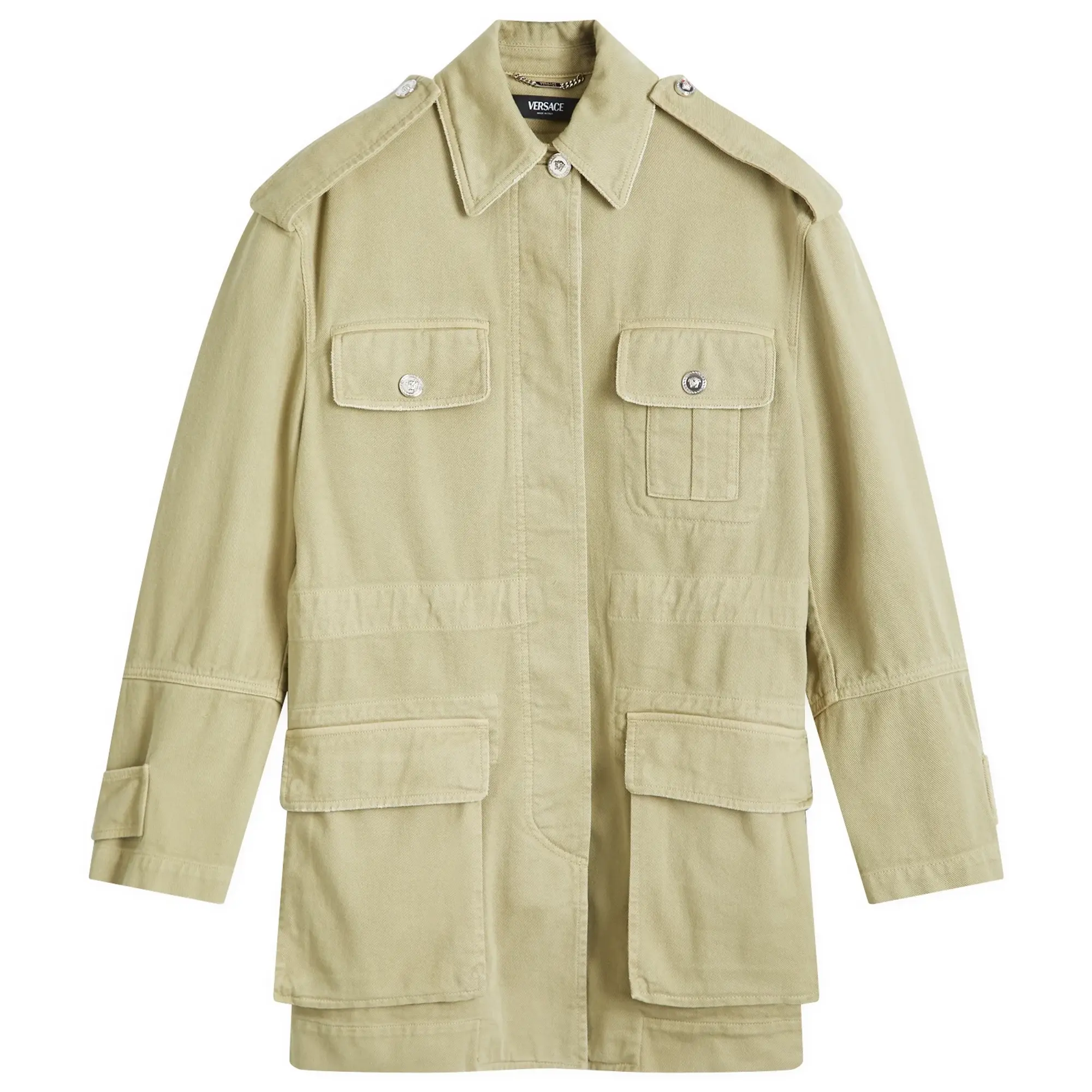 Versace Women's Denim Jacket Taupe