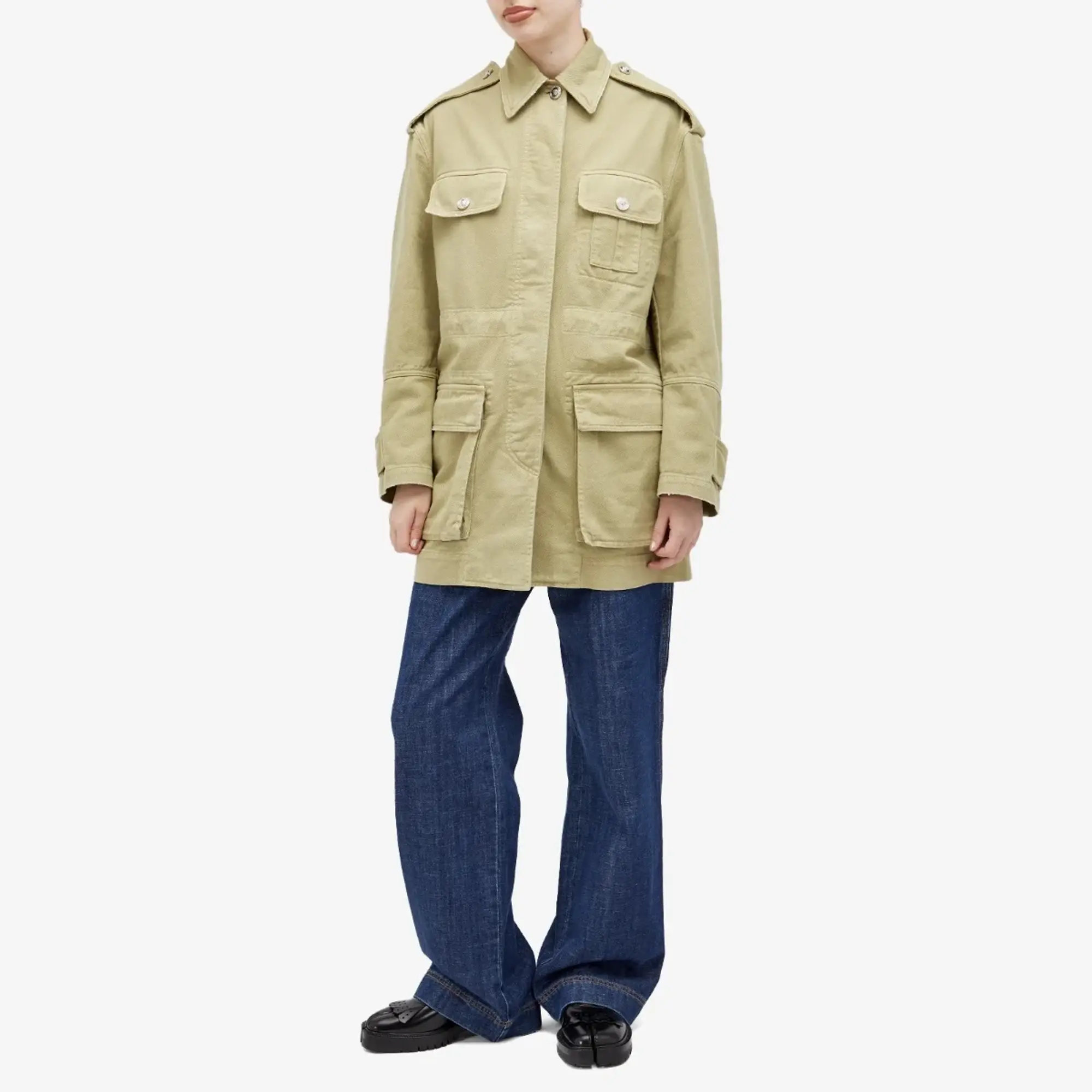 Versace Women's Denim Jacket Taupe