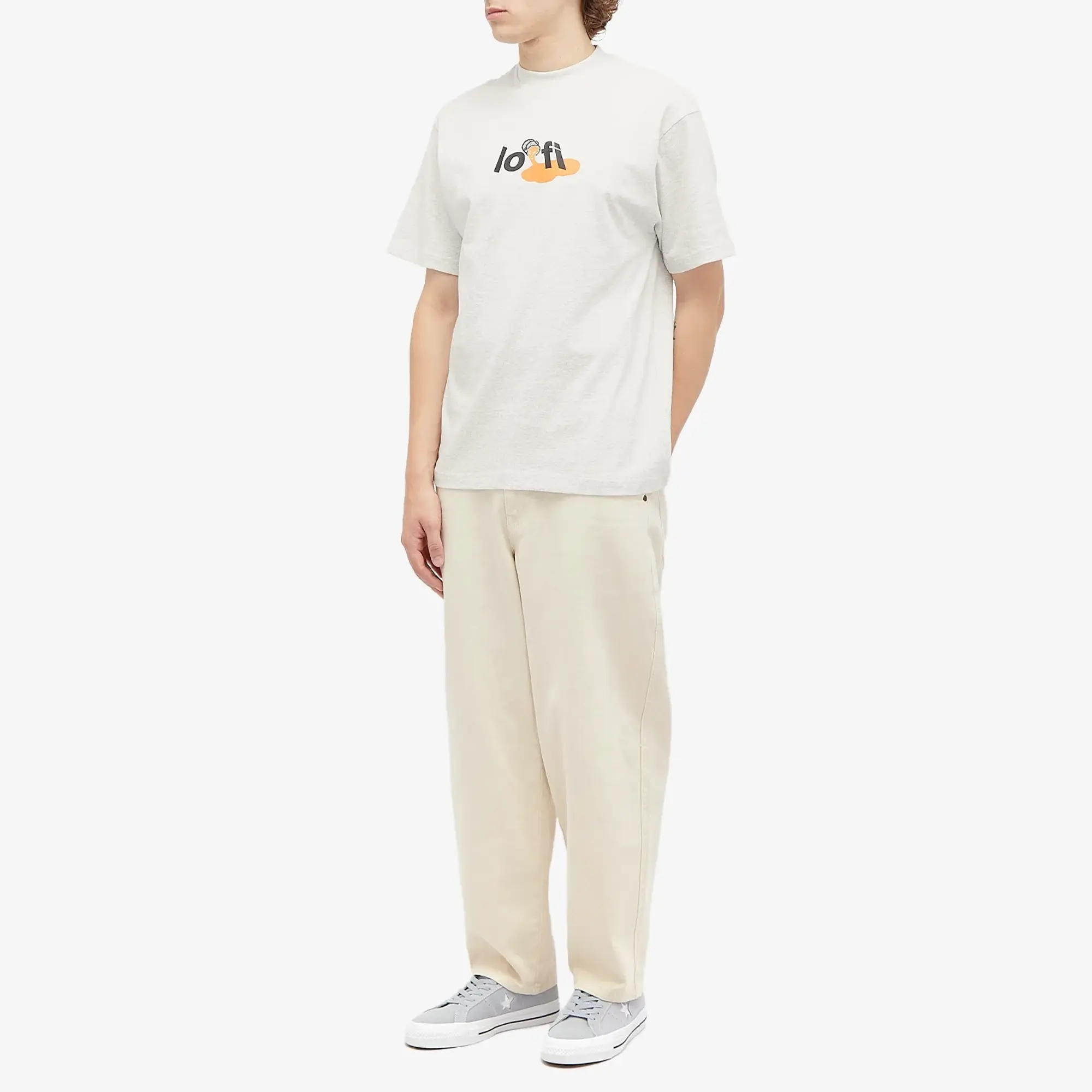 Lo-Fi Men's Paint Logo T-Shirt Ash