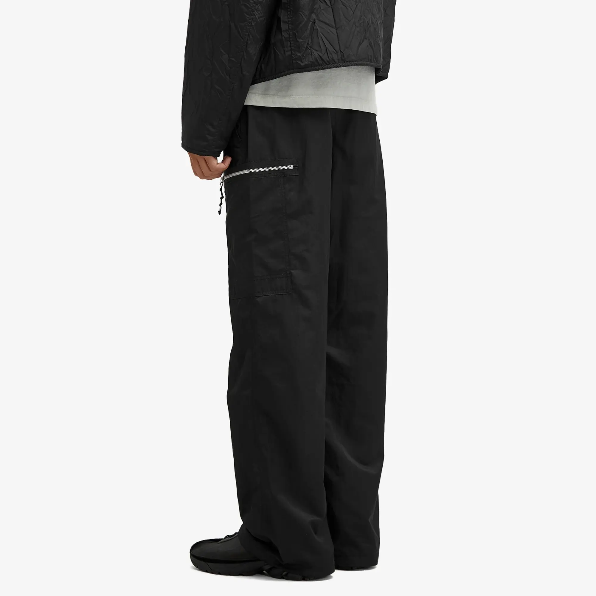 Our Legacy Men's Tactical Sateen Cargo Pants Black High Gloss Sateen