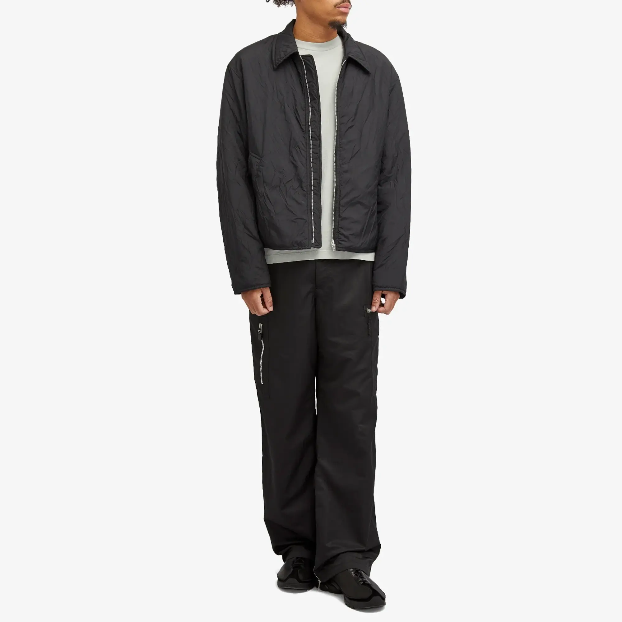 Our Legacy Men's Tactical Sateen Cargo Pants Black High Gloss Sateen