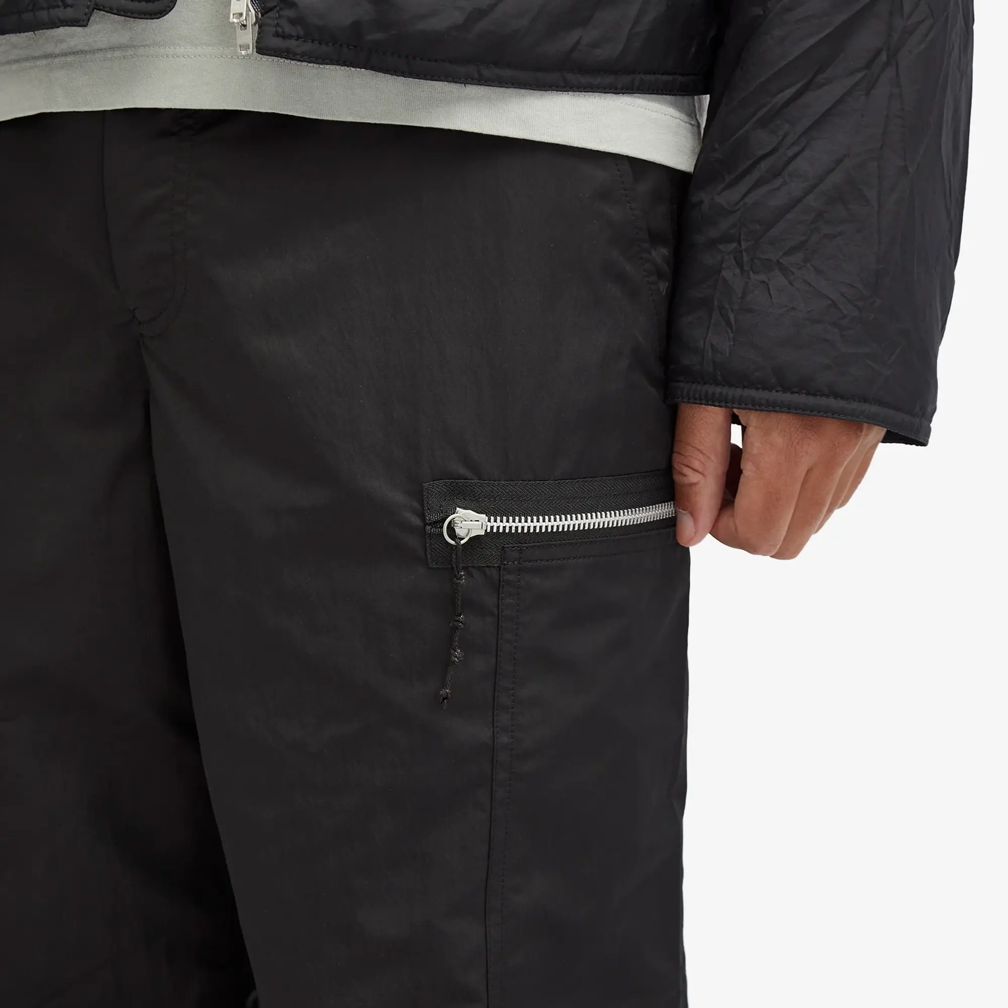 Our Legacy Men's Tactical Sateen Cargo Pants Black High Gloss Sateen