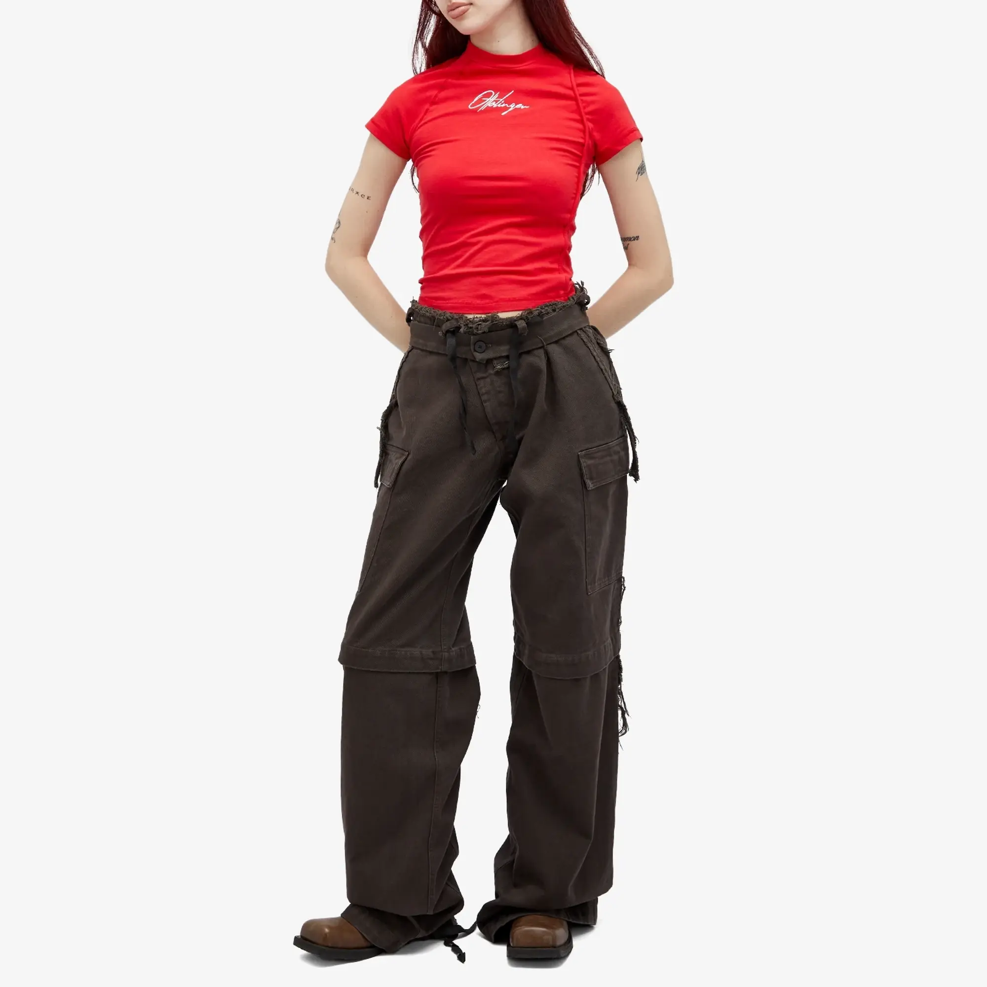 Ottolinger Women's Deconstructed T-Shirt Red