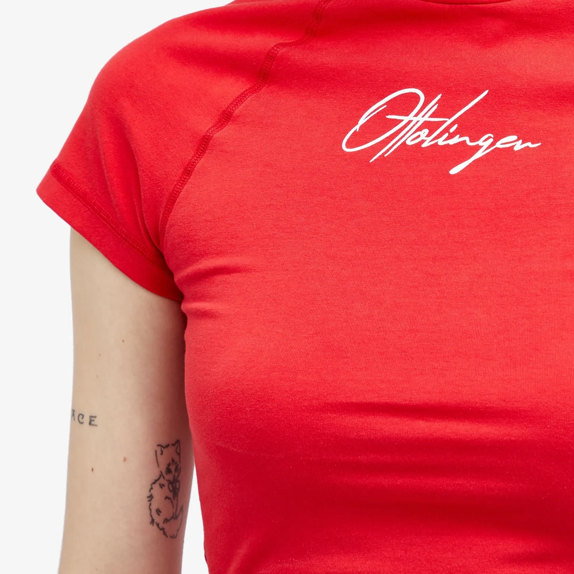 Ottolinger Women's Deconstructed T-Shirt Red