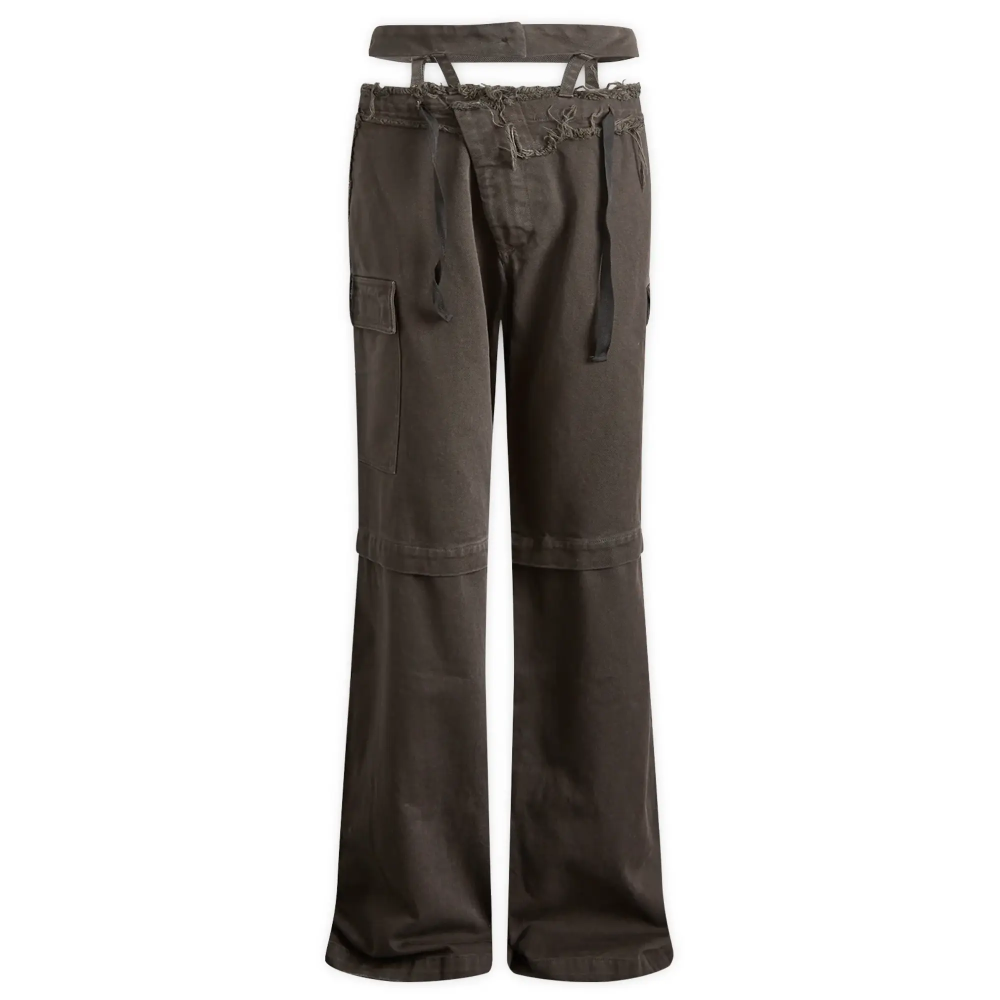 Ottolinger Women's Baggy Cargo Pants Dark Brown Canvas