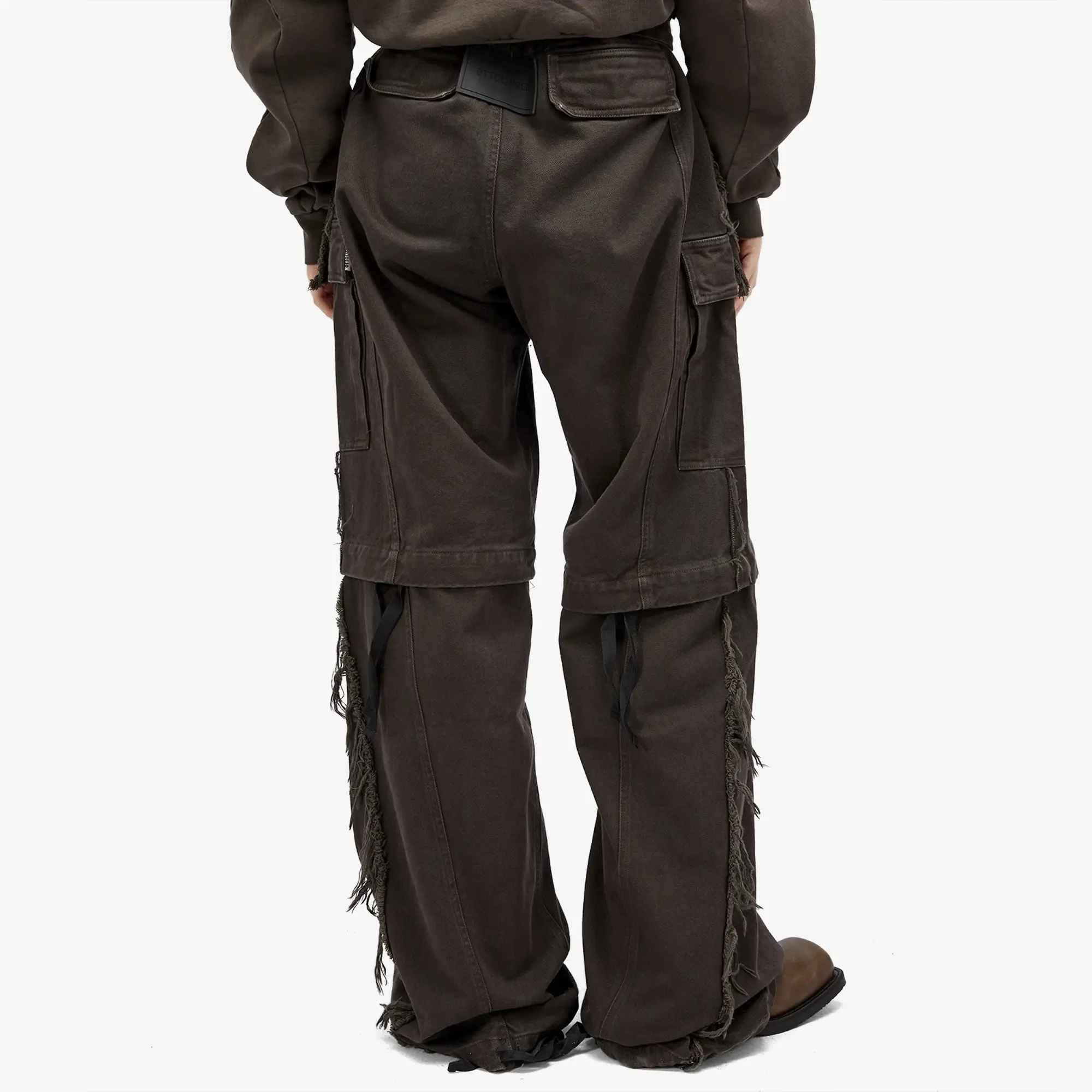 Ottolinger Women's Baggy Cargo Pants Dark Brown Canvas