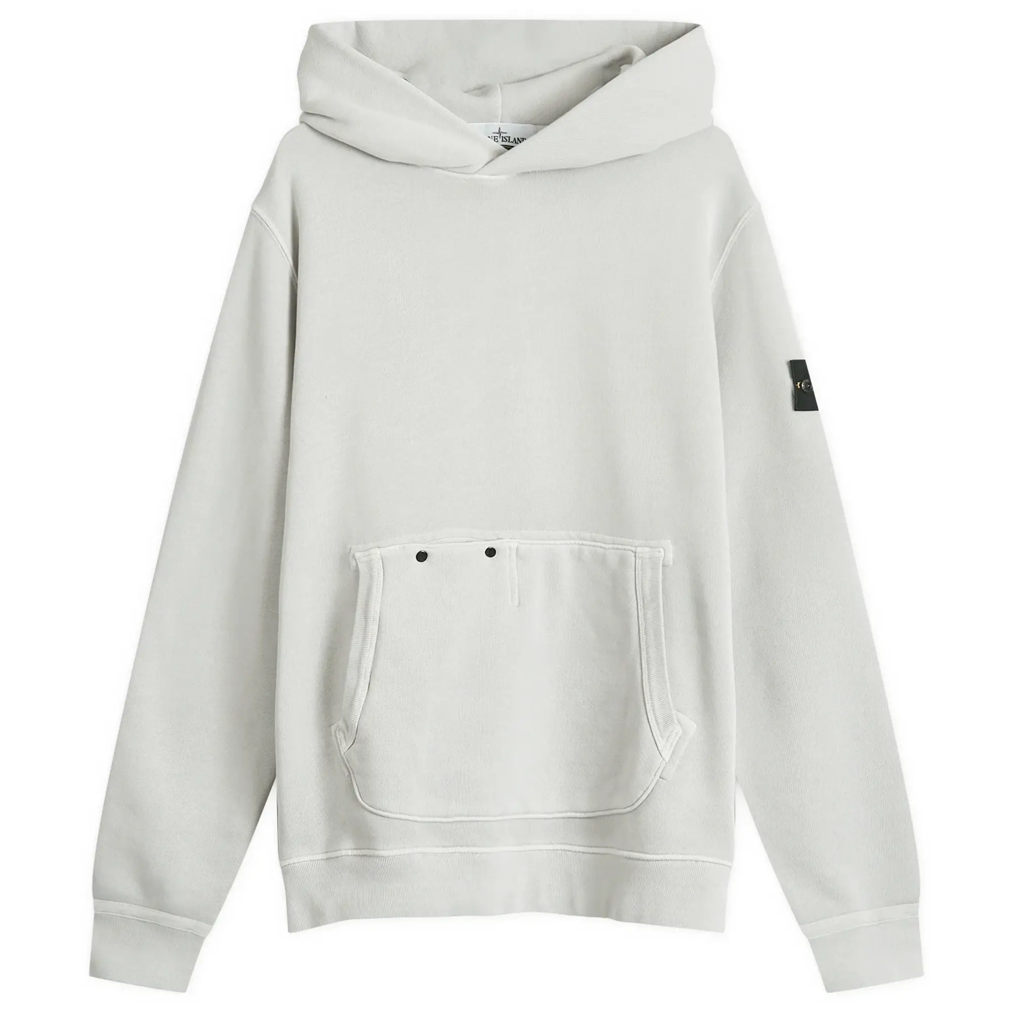 Stone Island Men's Diagonal Fleece Old Effect Hoodie Grey