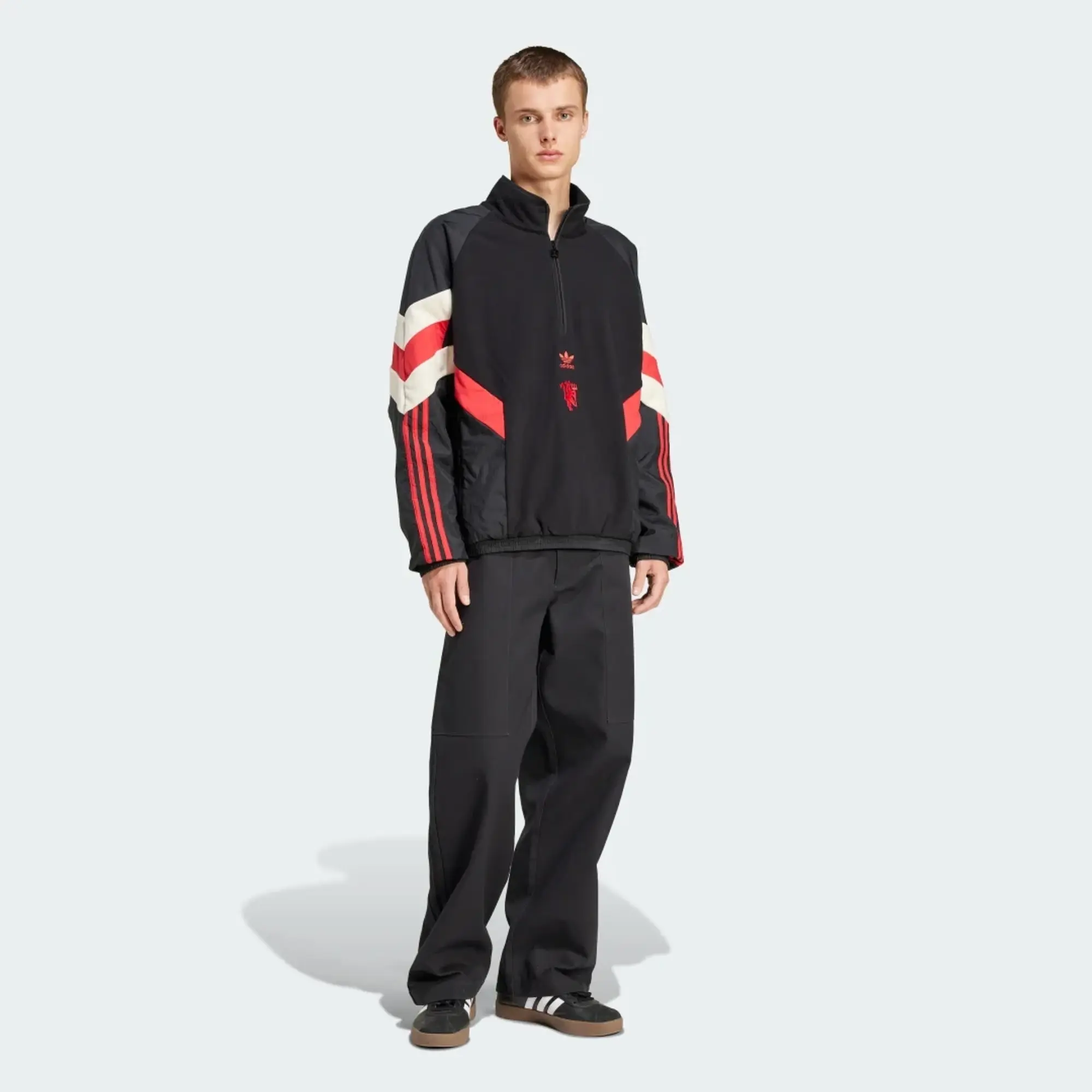 スウェット・トレーナー adidas originals Manchester United Polar Fleece Sweatshirt Adidas Manchester United Originals Polar Fleece Sweatshirt