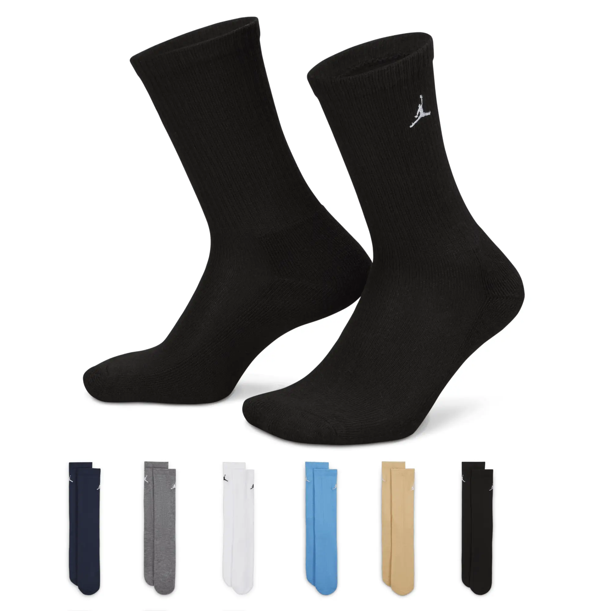 Nike Jordan Everyday Essentials Older Kids' Crew Socks (6 Pairs) - Multi-Colour