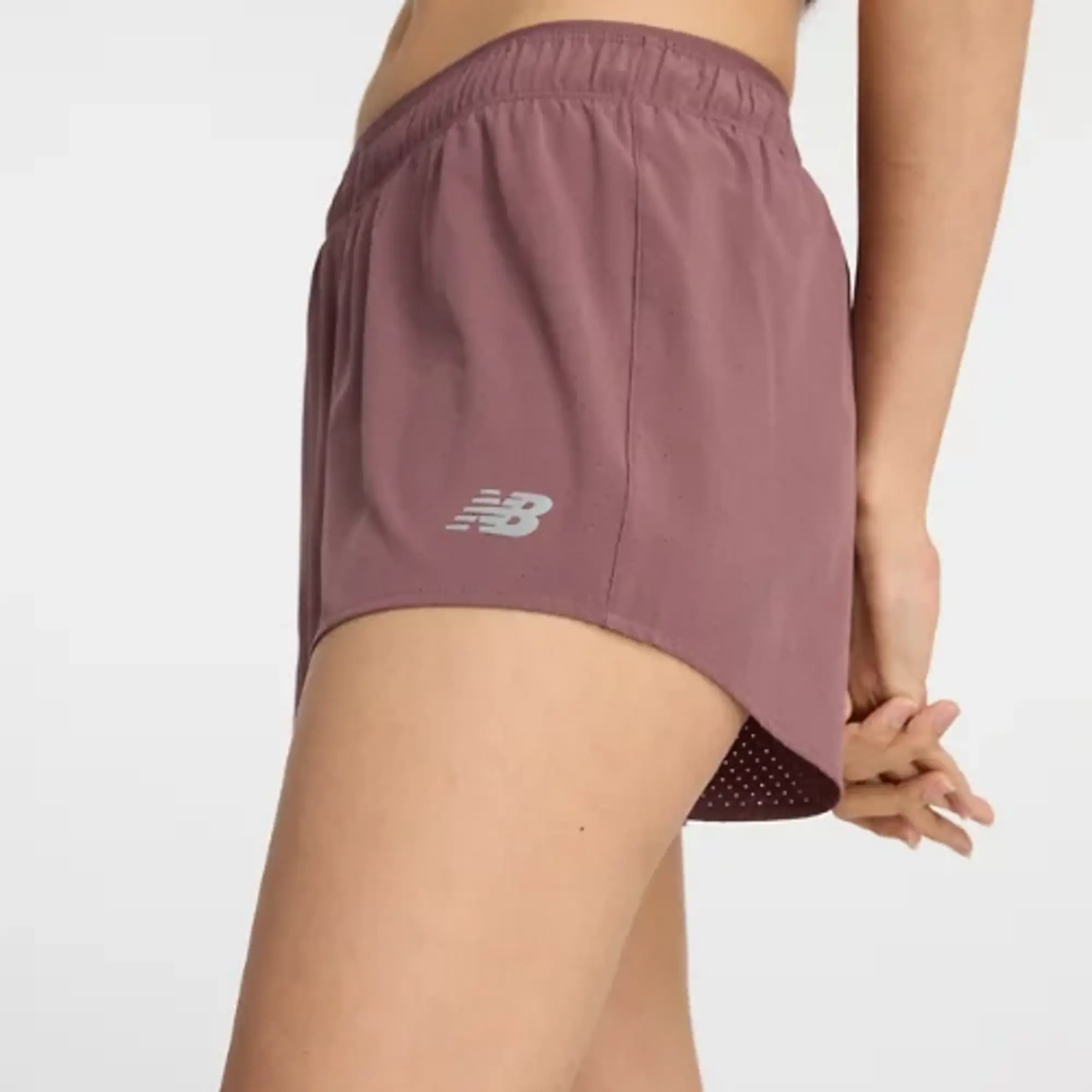 New Balance Women's RC Short 3 in Brown Polywoven