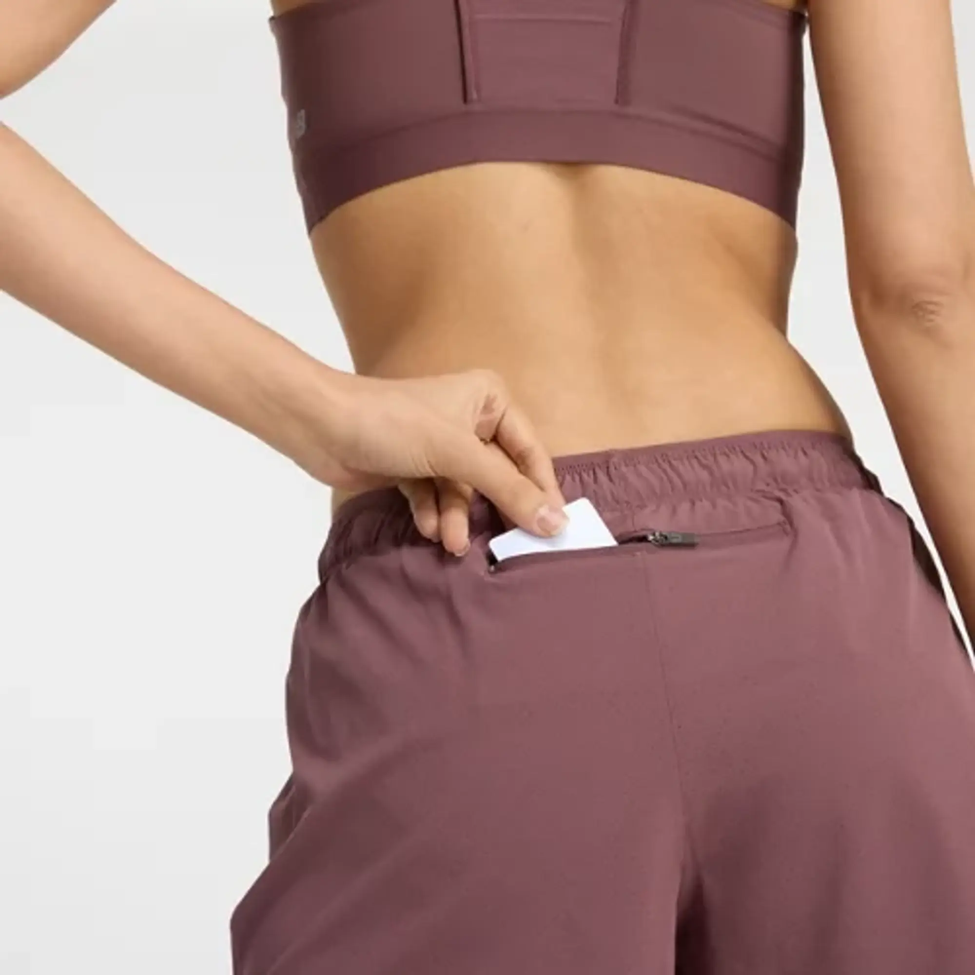 New Balance Women's RC Short 3 in Brown Polywoven