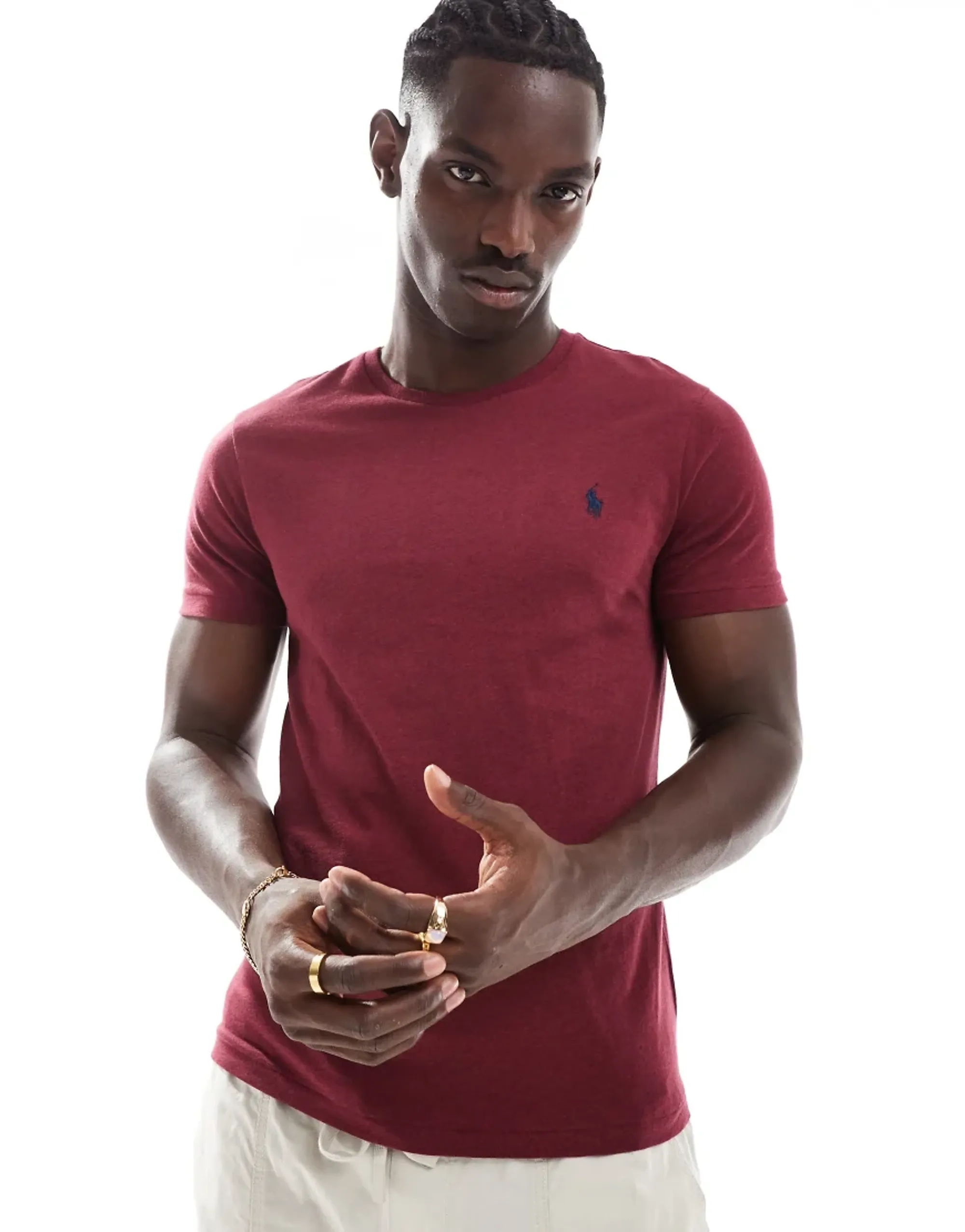 Polo Ralph Lauren Crew Neck T-Shirt, Vintage Port Heather