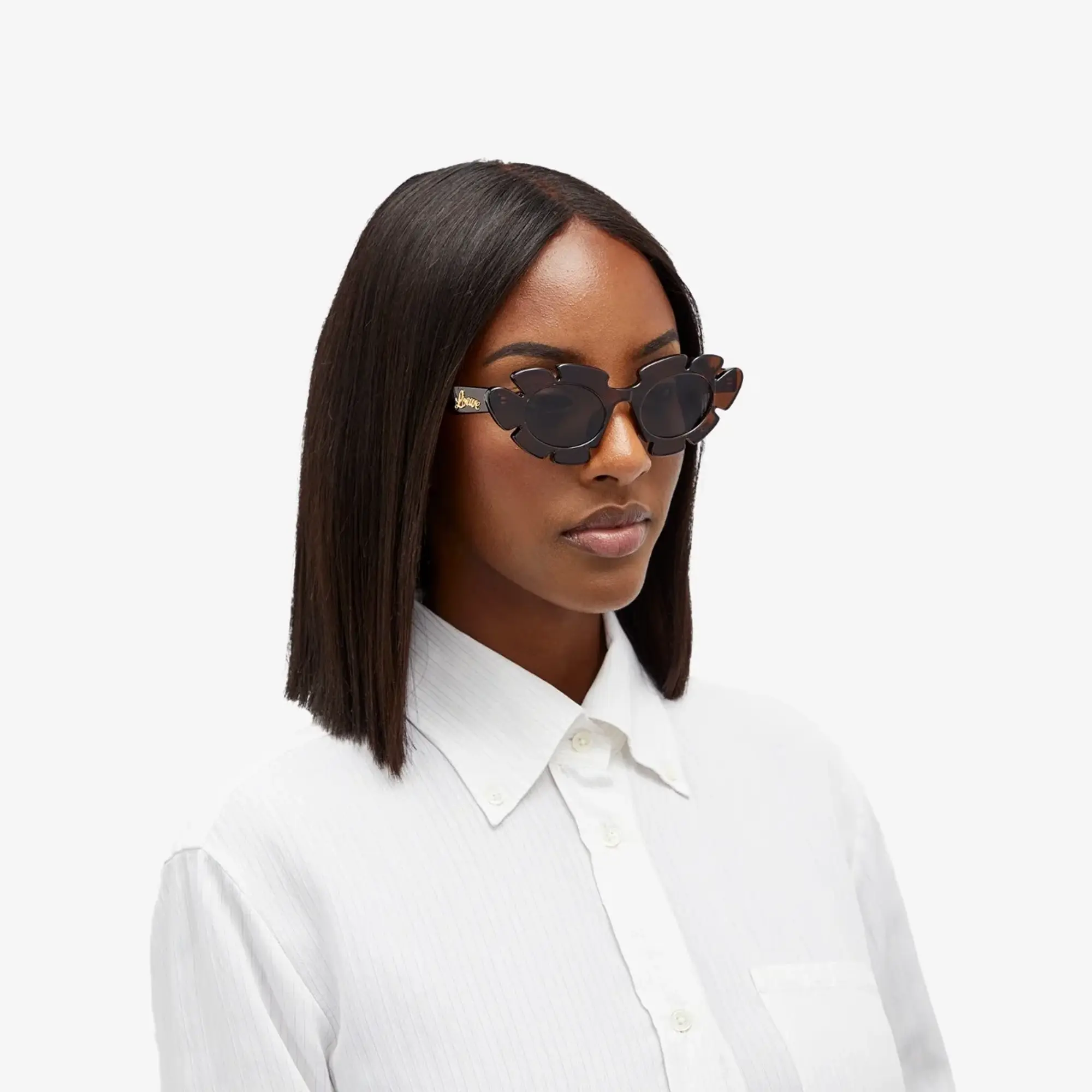 Loewe Eyewear Loewe Paula's Ibiza Flower Sunglasses Light Brown/Smoke