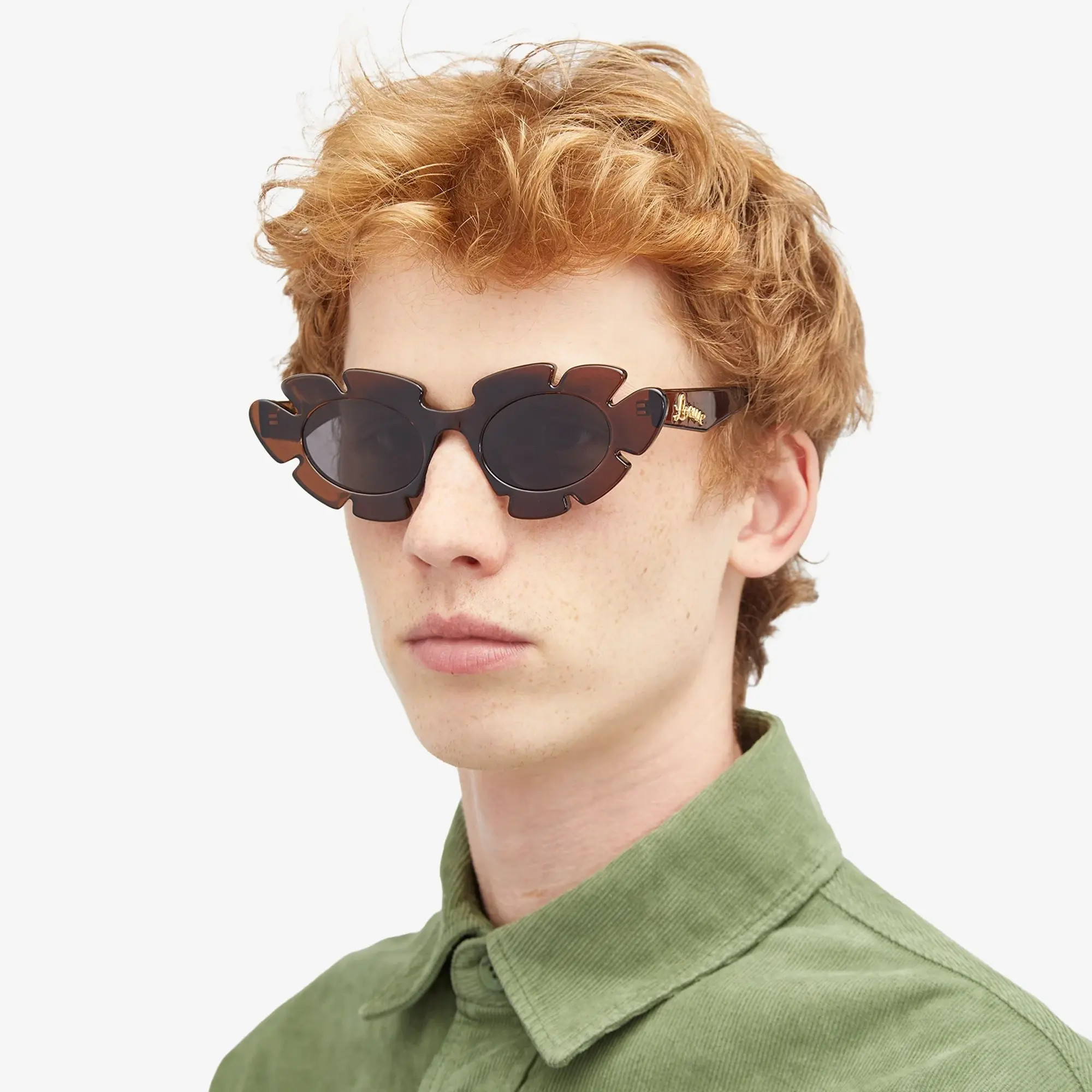 Loewe Eyewear Loewe Paula's Ibiza Flower Sunglasses Light Brown/Smoke