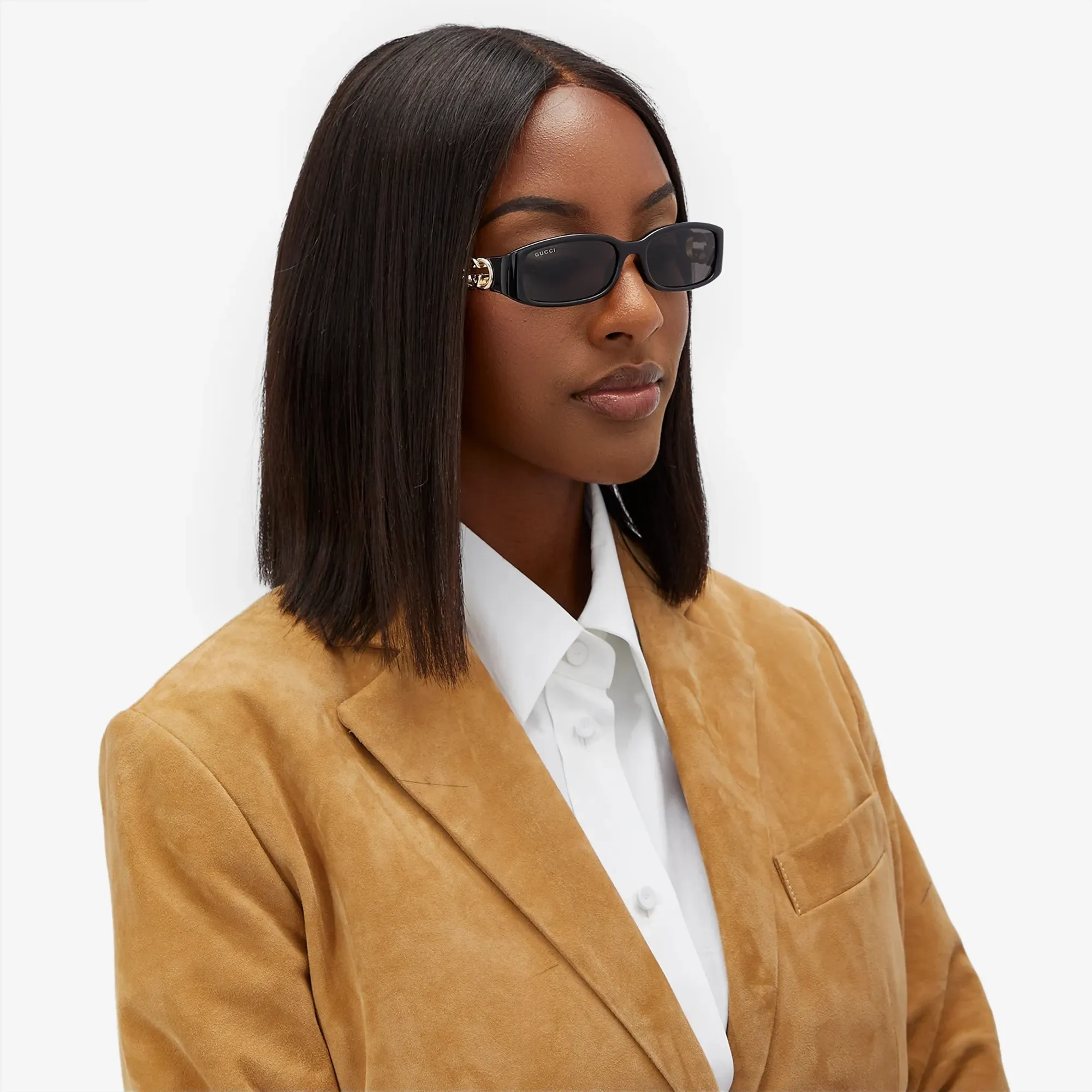 Gucci Women\'s Hailey Sunglasses Hailey Bieber in the stunningly chic oval Gucci sunglasses  main image 3