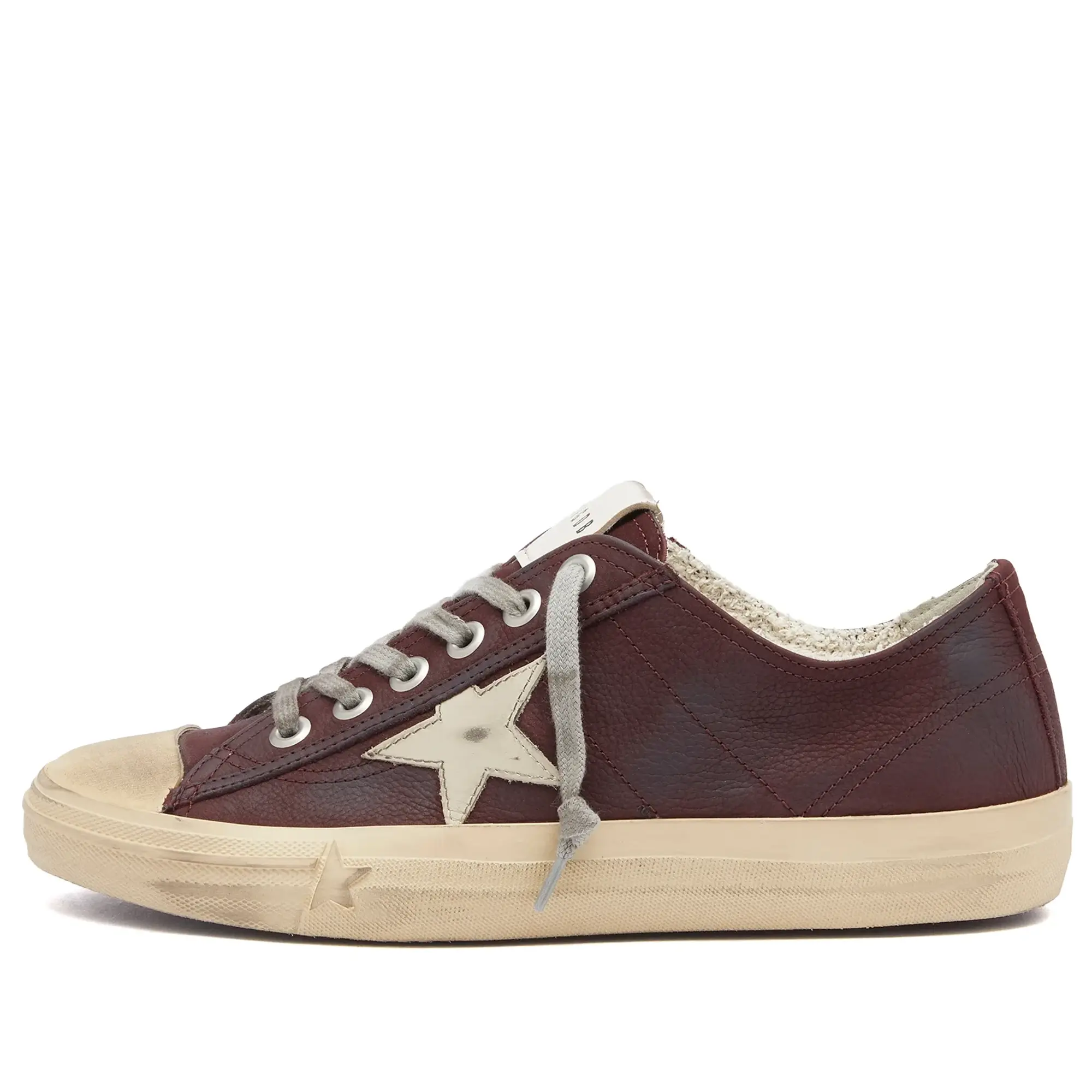Golden Goose Women's V-Star 2 Sneaker Red Wine/Sand