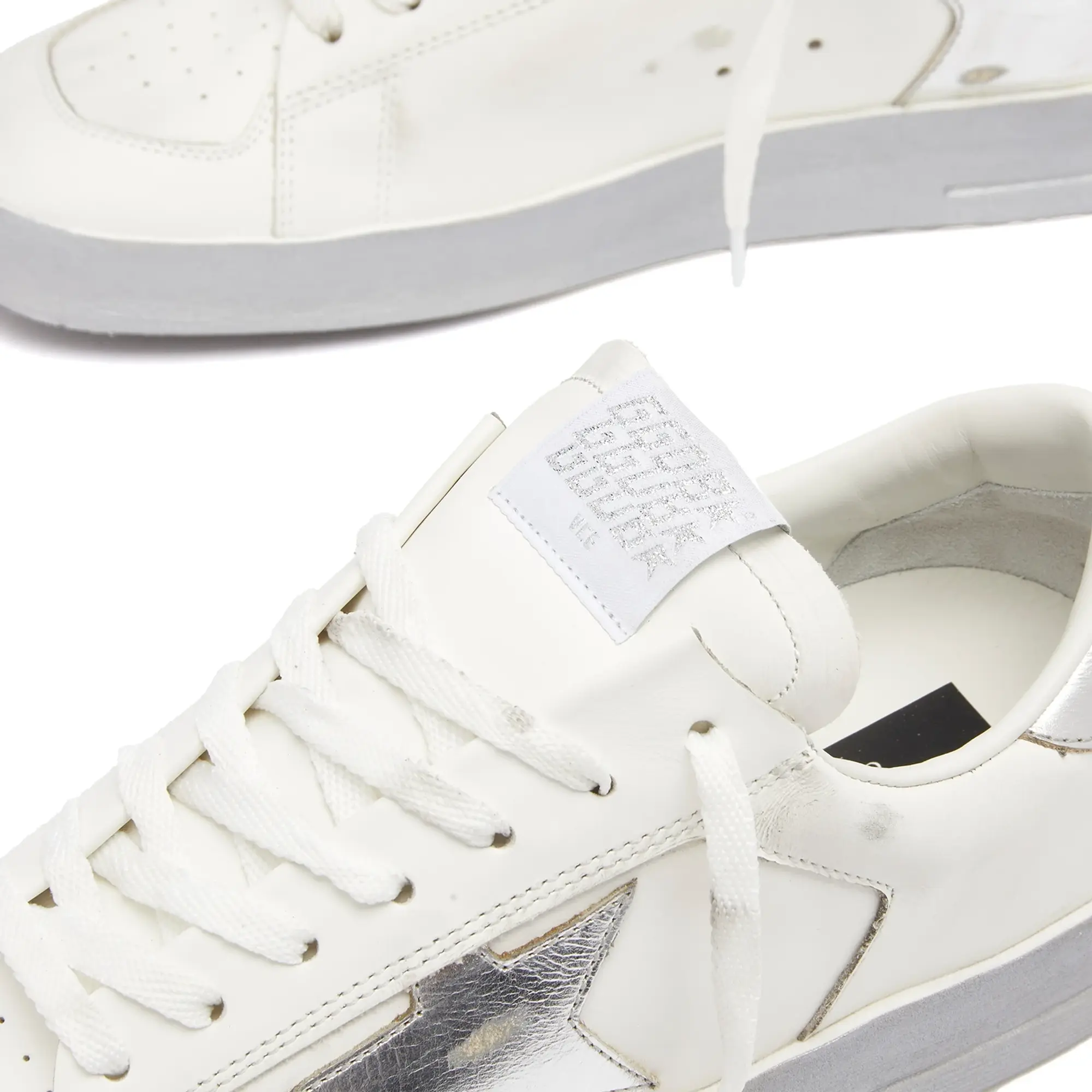 Golden Goose Women's Stardan Sneaker White/Silver