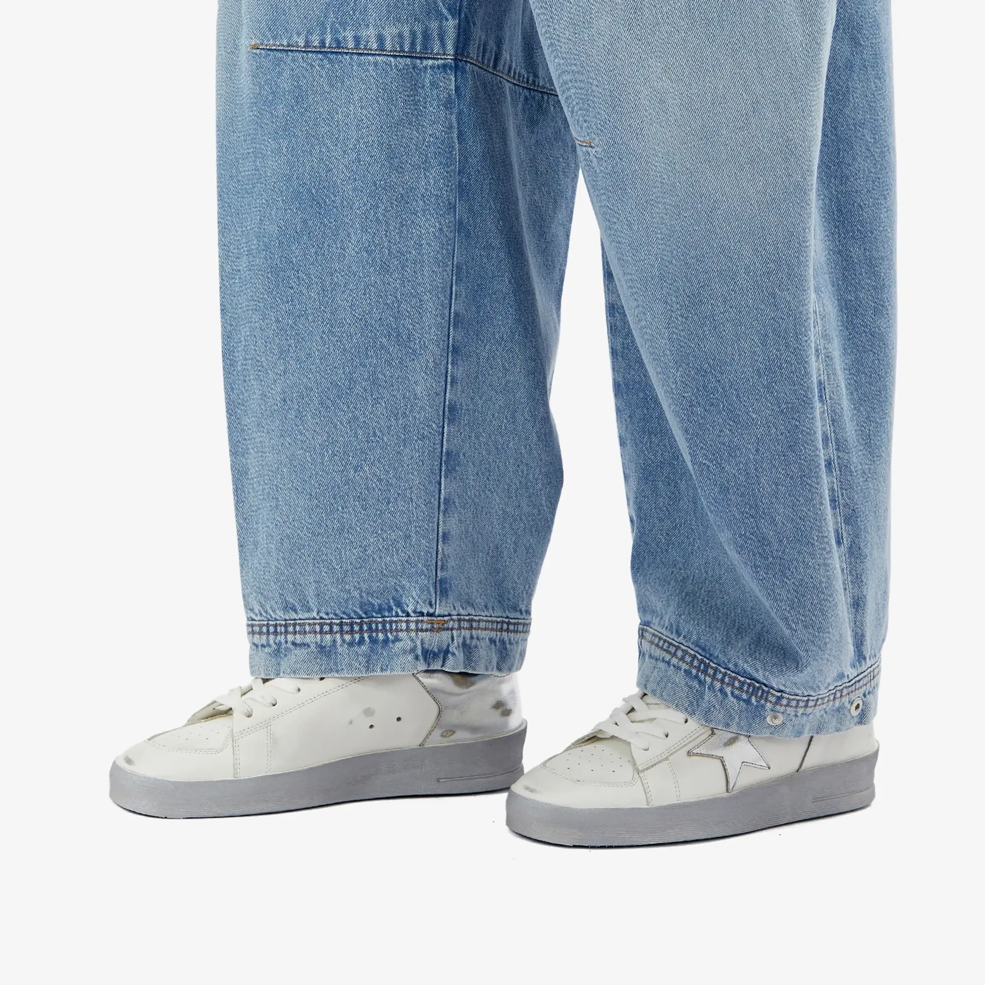 Golden Goose Women's Stardan Sneaker White/Silver