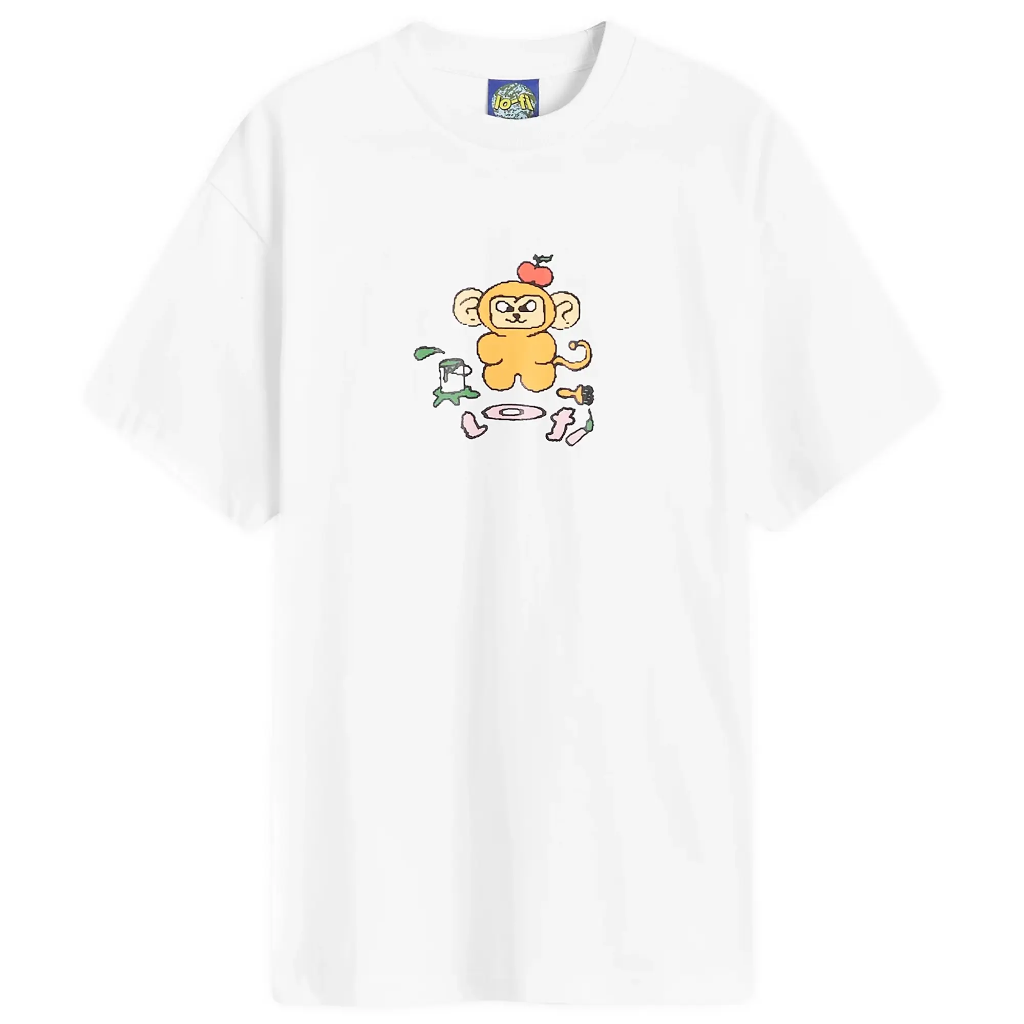 Lo-Fi Men's Art Monkey T-Shirt White