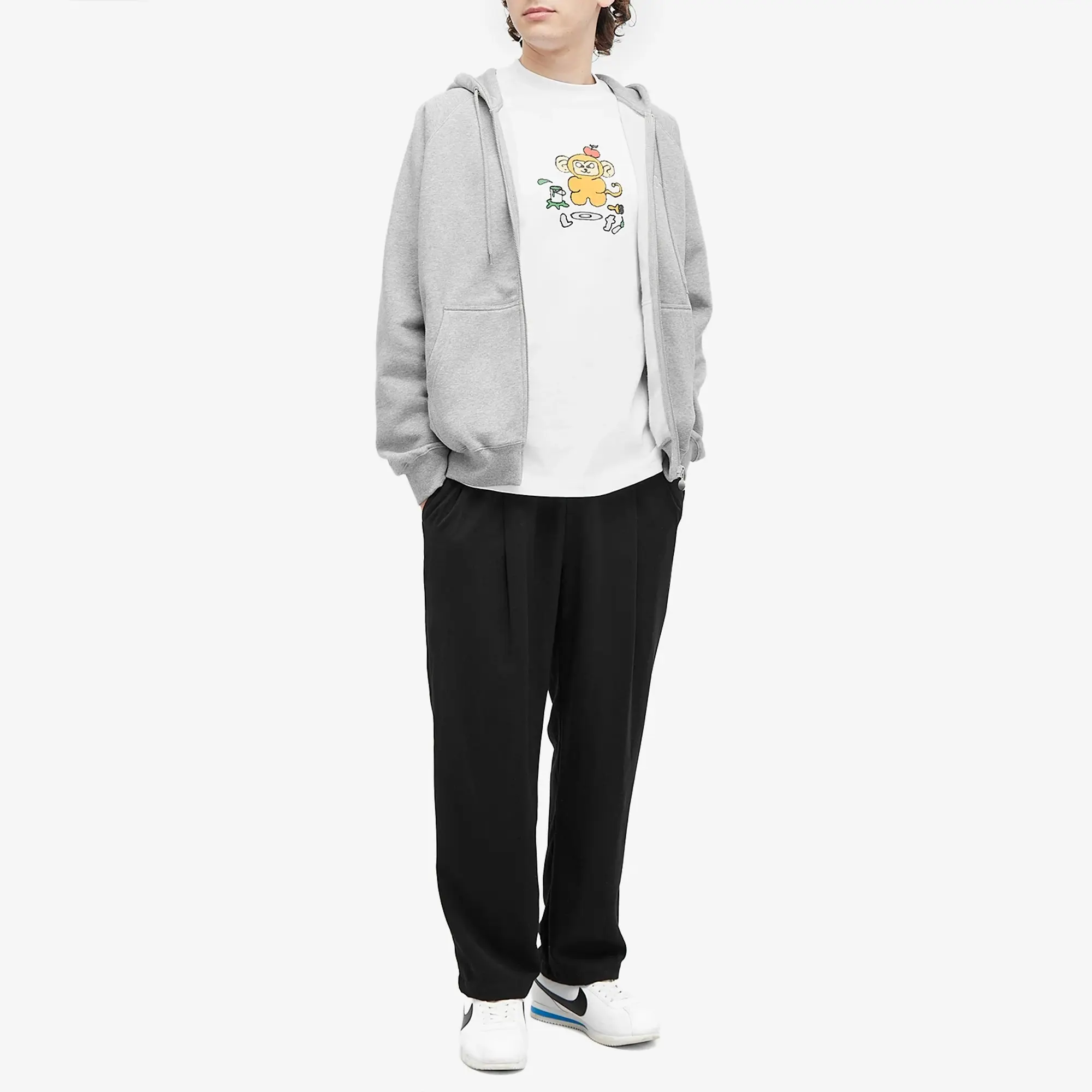 Lo-Fi Men's Art Monkey T-Shirt White