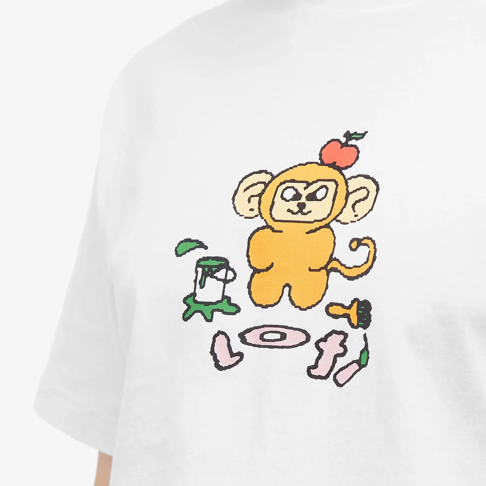 Lo-Fi Men's Art Monkey T-Shirt White