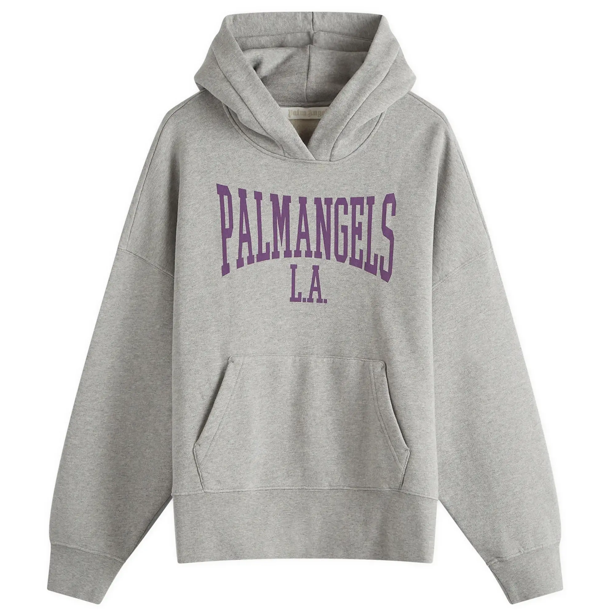 Palm Angels Women's College Classic Hoodie Melange Grey/Violet