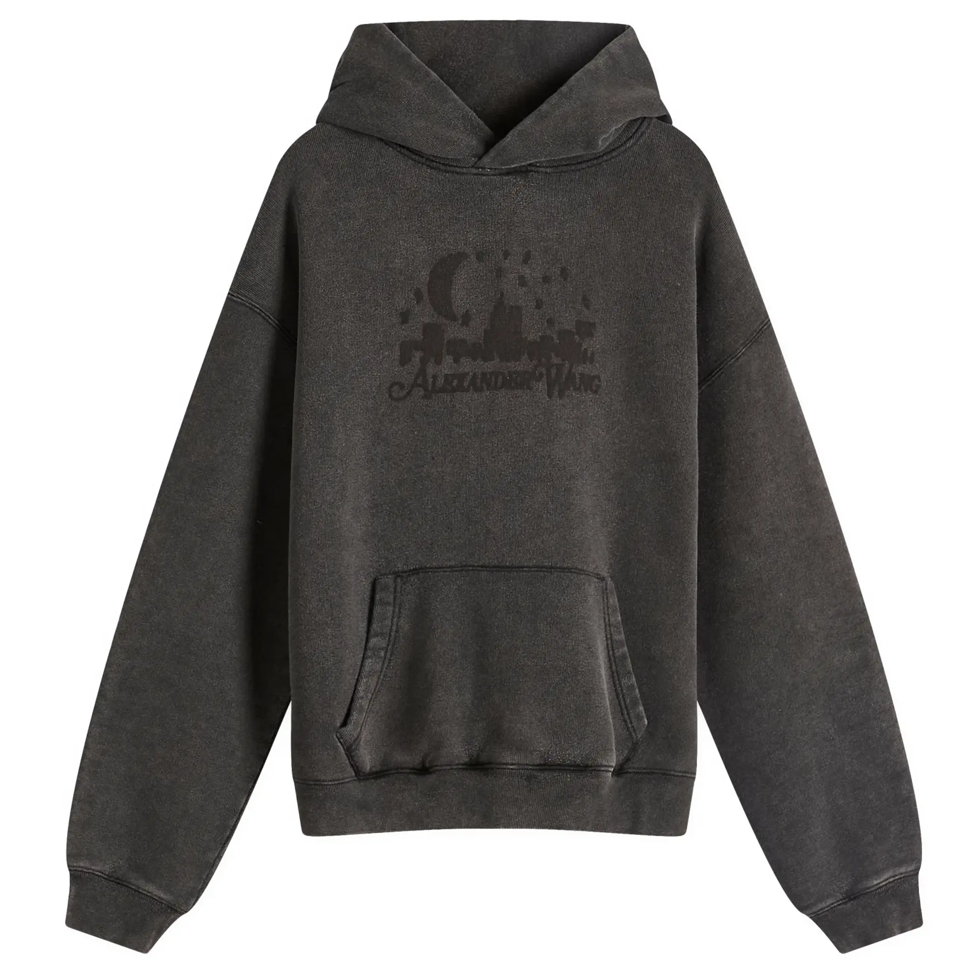 Alexander Wang Women's Skyline Print Hoodie Grey