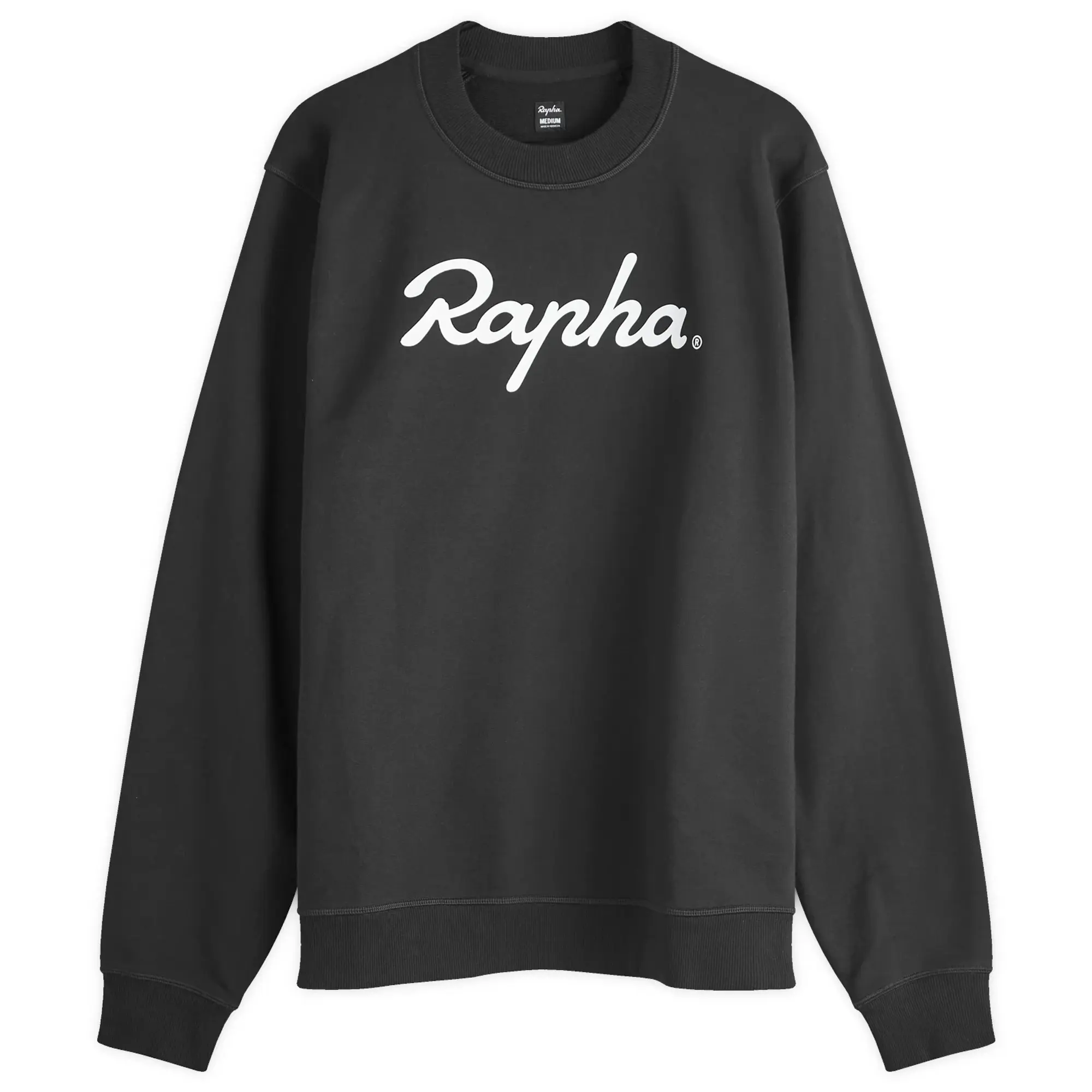 Rapha Men's Cotton Sweatshirt - Large Logo Men Sweatshirts Black
