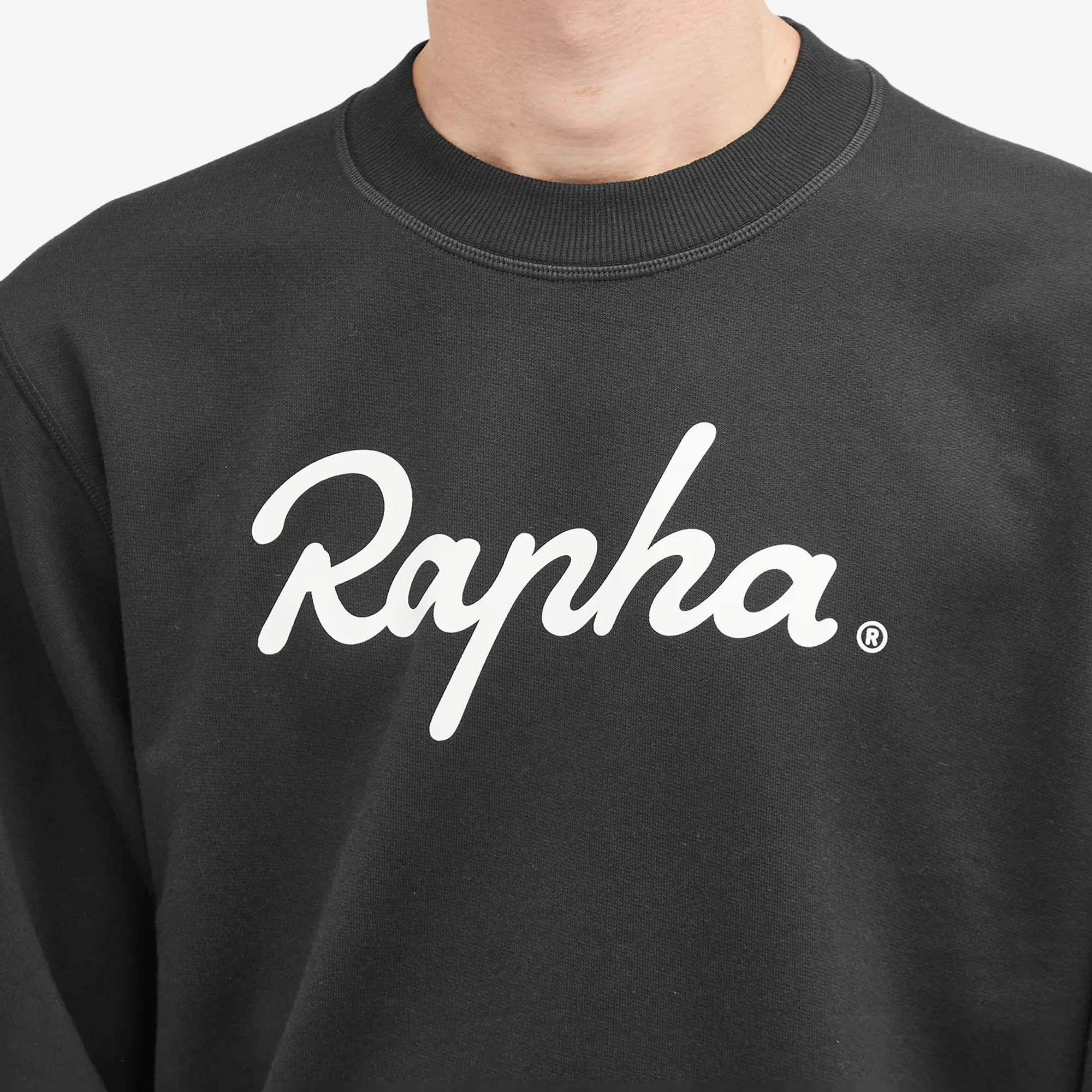 Rapha Men's Cotton Sweatshirt - Large Logo Men Sweatshirts Black
