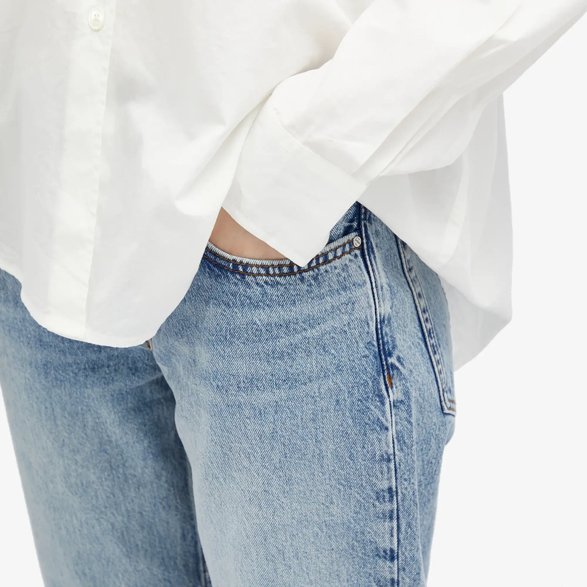 Anine Bing Women's Benson Jean Washed Blue