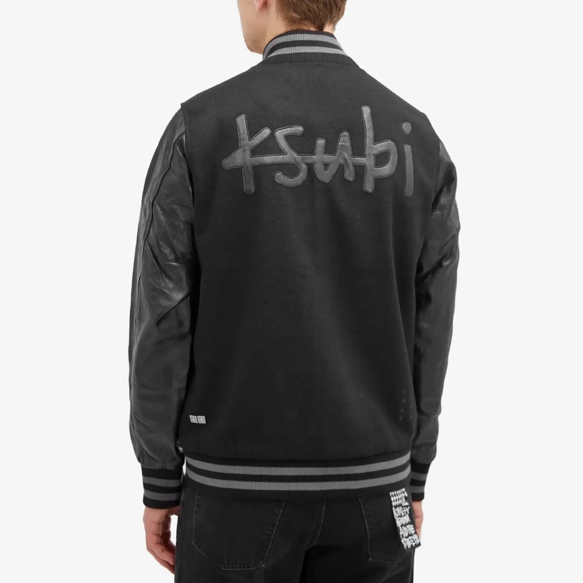 Ksubi Men's 1999 King Letterman Varsity Jacket Black