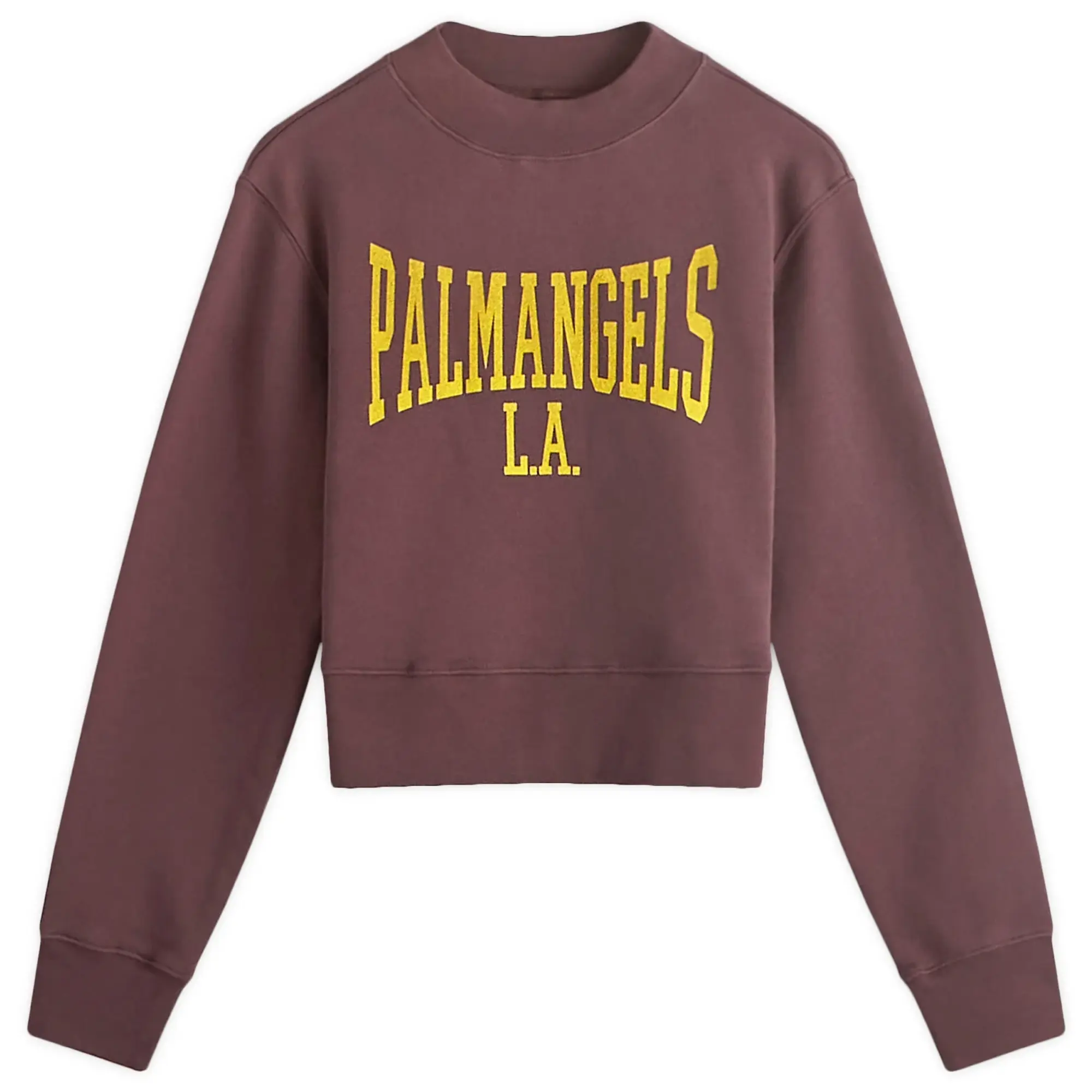 Palm Angels Women's College Fitted Crew Sweat Plum/Yellow