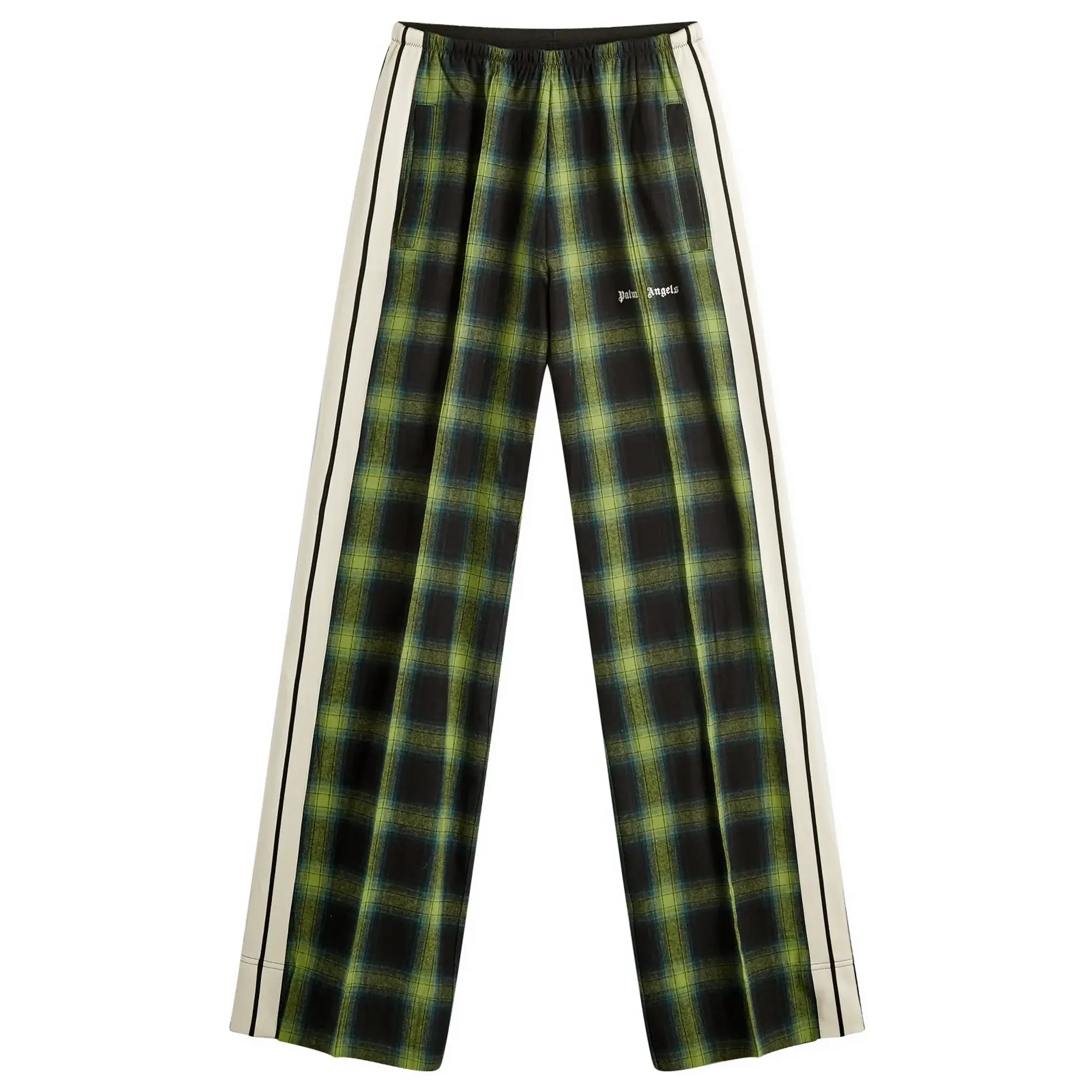 Palm Angels Women's Classic Logo Check Loose Pants Green