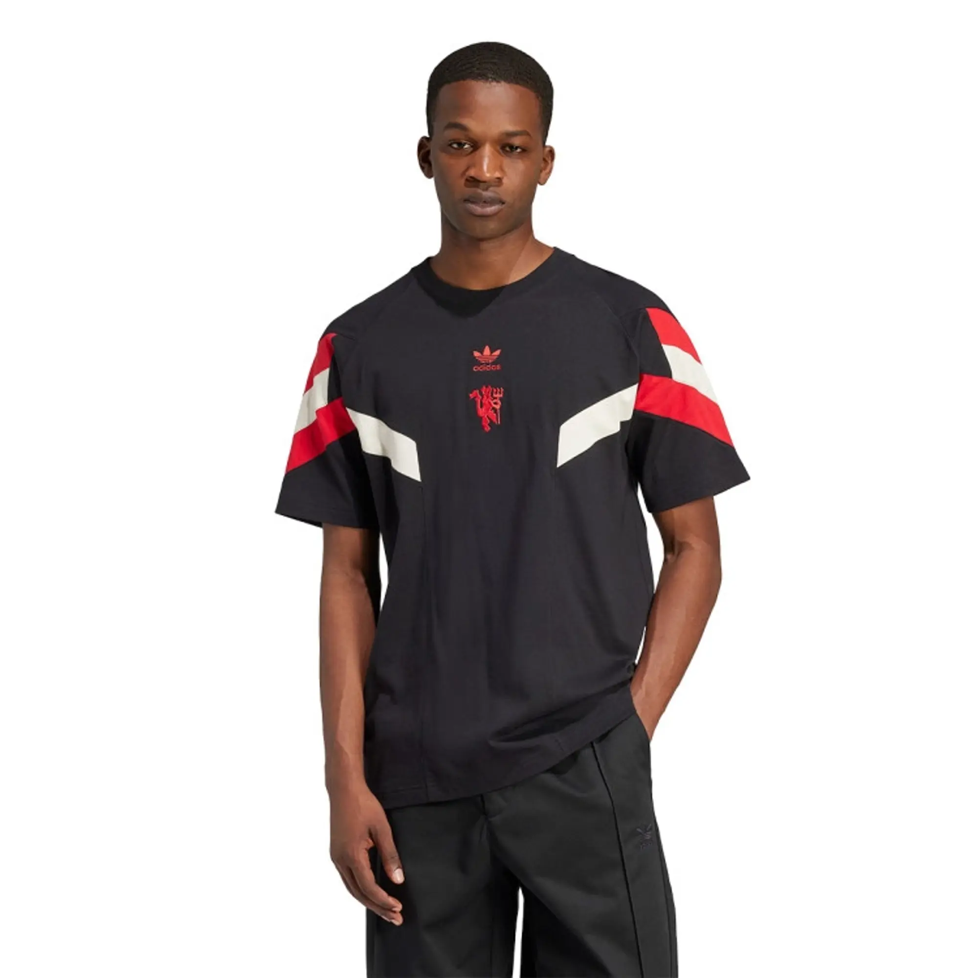 Manchester United adidas Rekive Heavy Cotton T-Shirt- Black