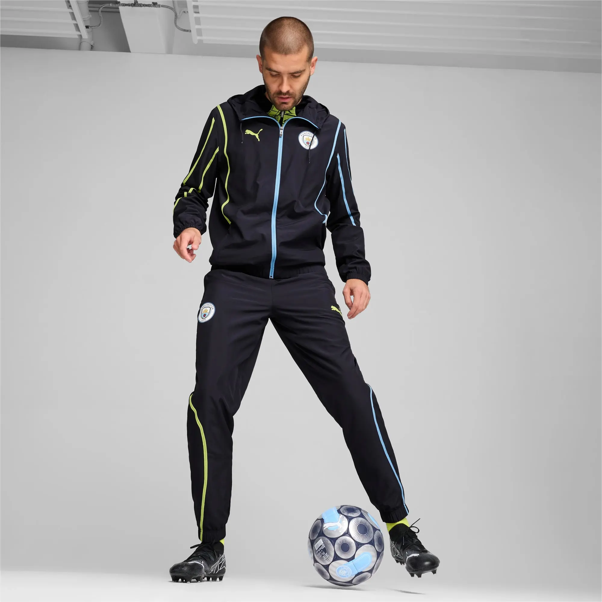 PUMA Manchester City Pre-Match Woven Jacket Men, Dark Blue