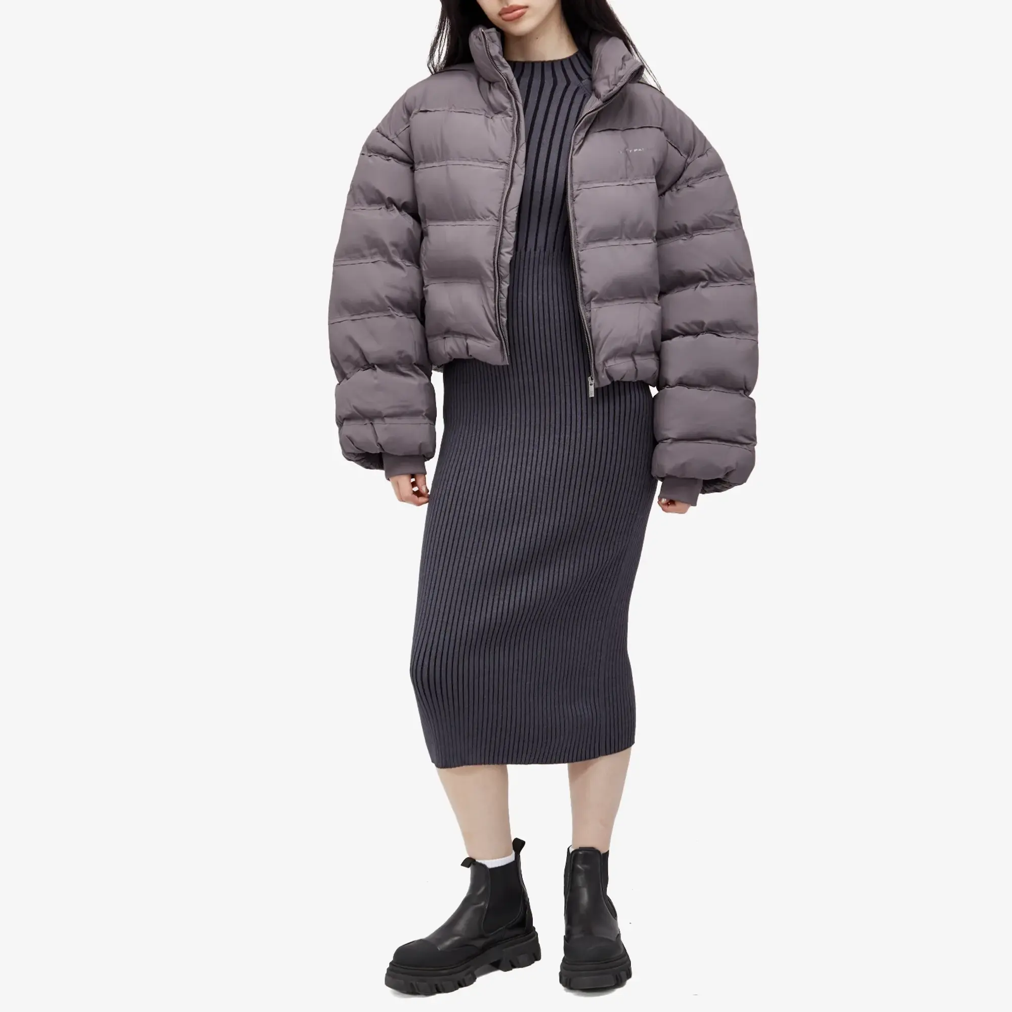 Jacket Daily Paper Sela Puffer Jacket Rabbit Grey Xxl