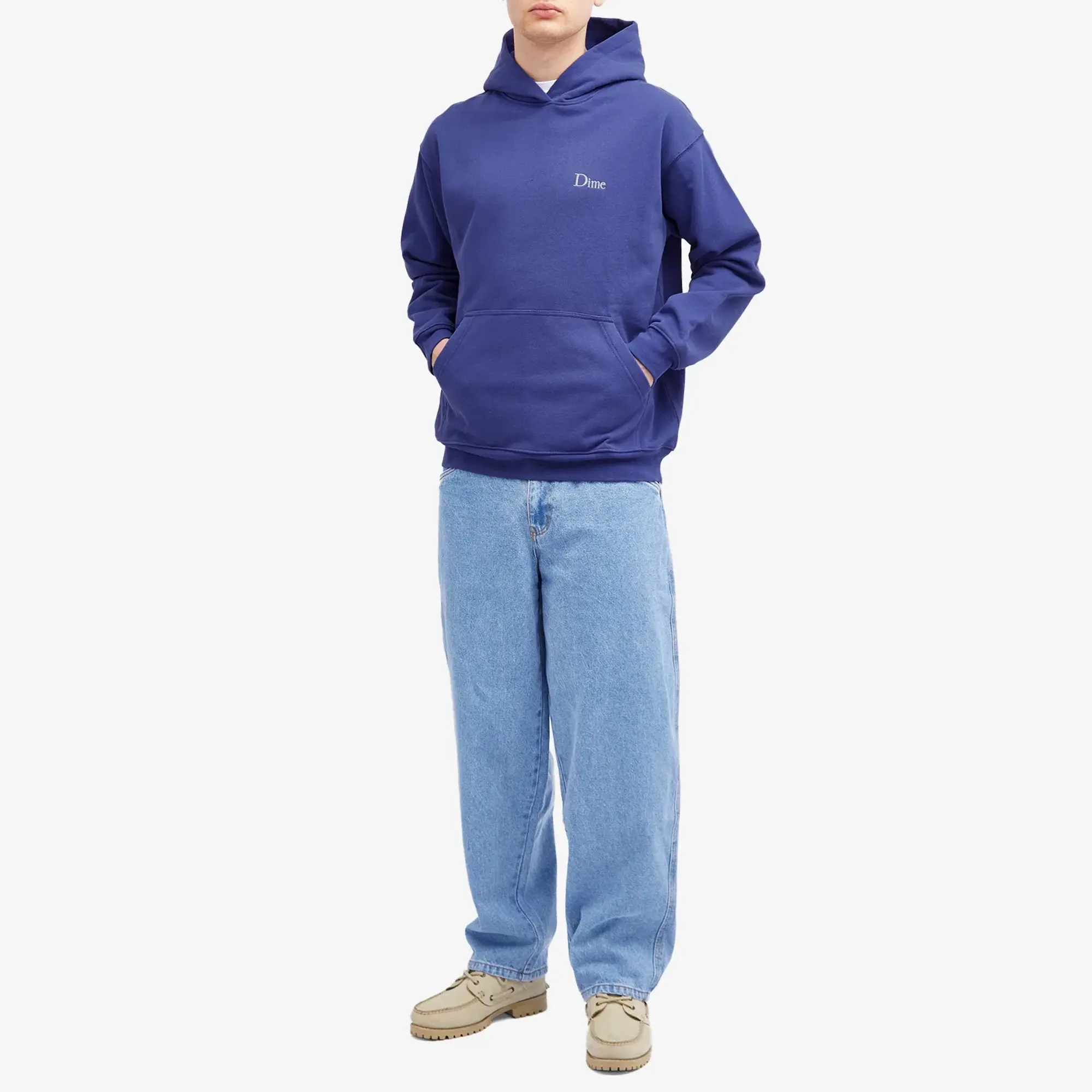 Dime Men's Classic Small Logo Hoodie Indigo