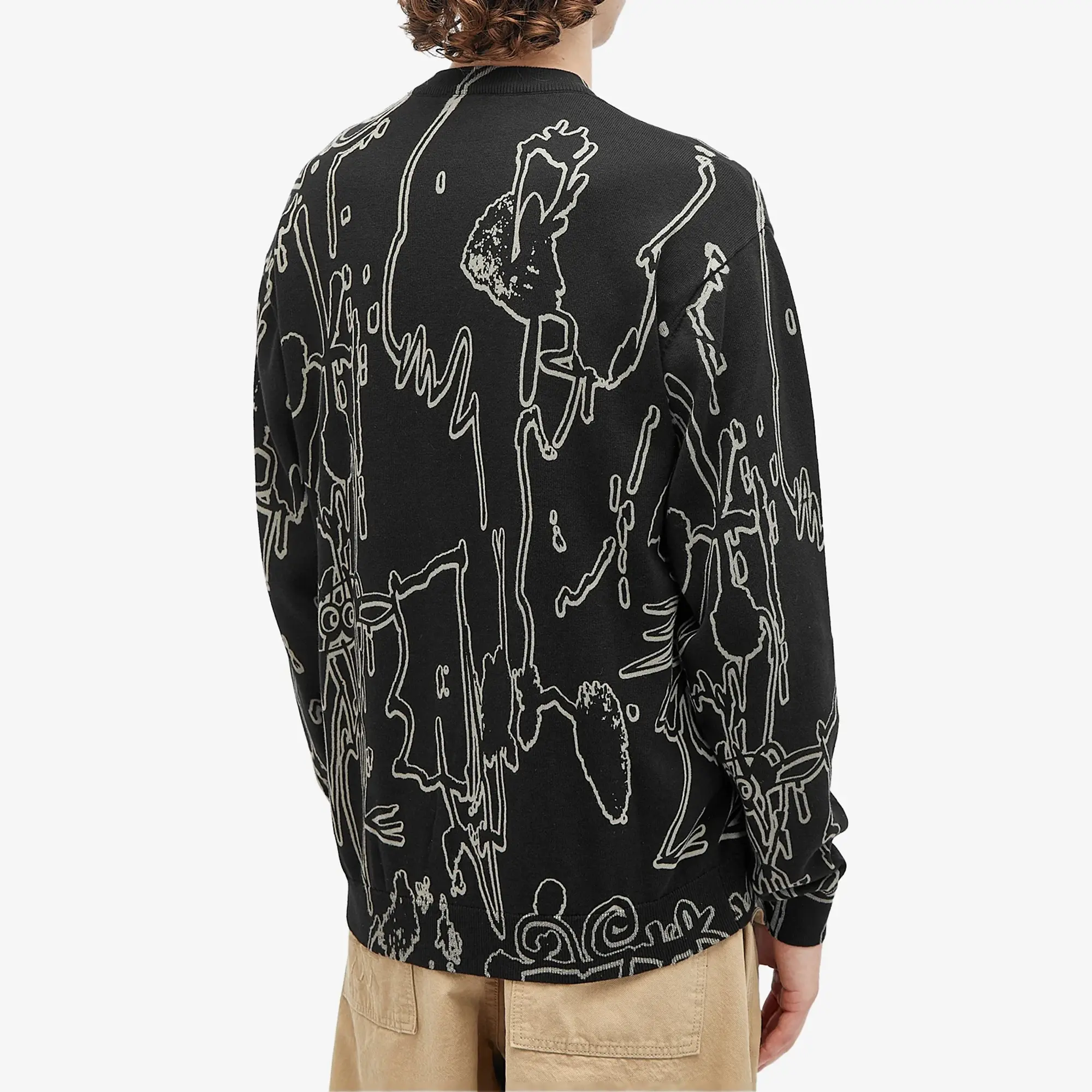 Lo-Fi Men's Emulsion Knit Sweater Black