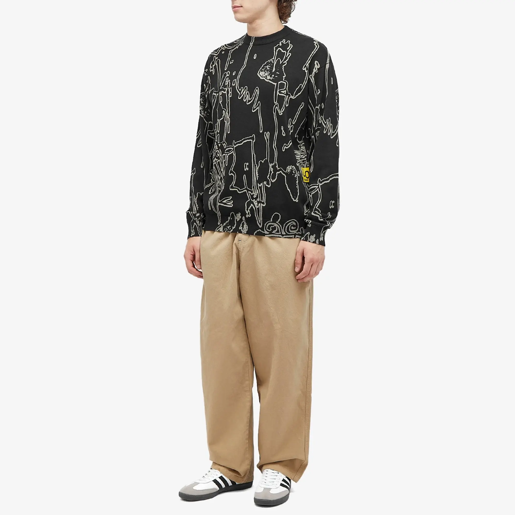 Lo-Fi Men's Emulsion Knit Sweater Black