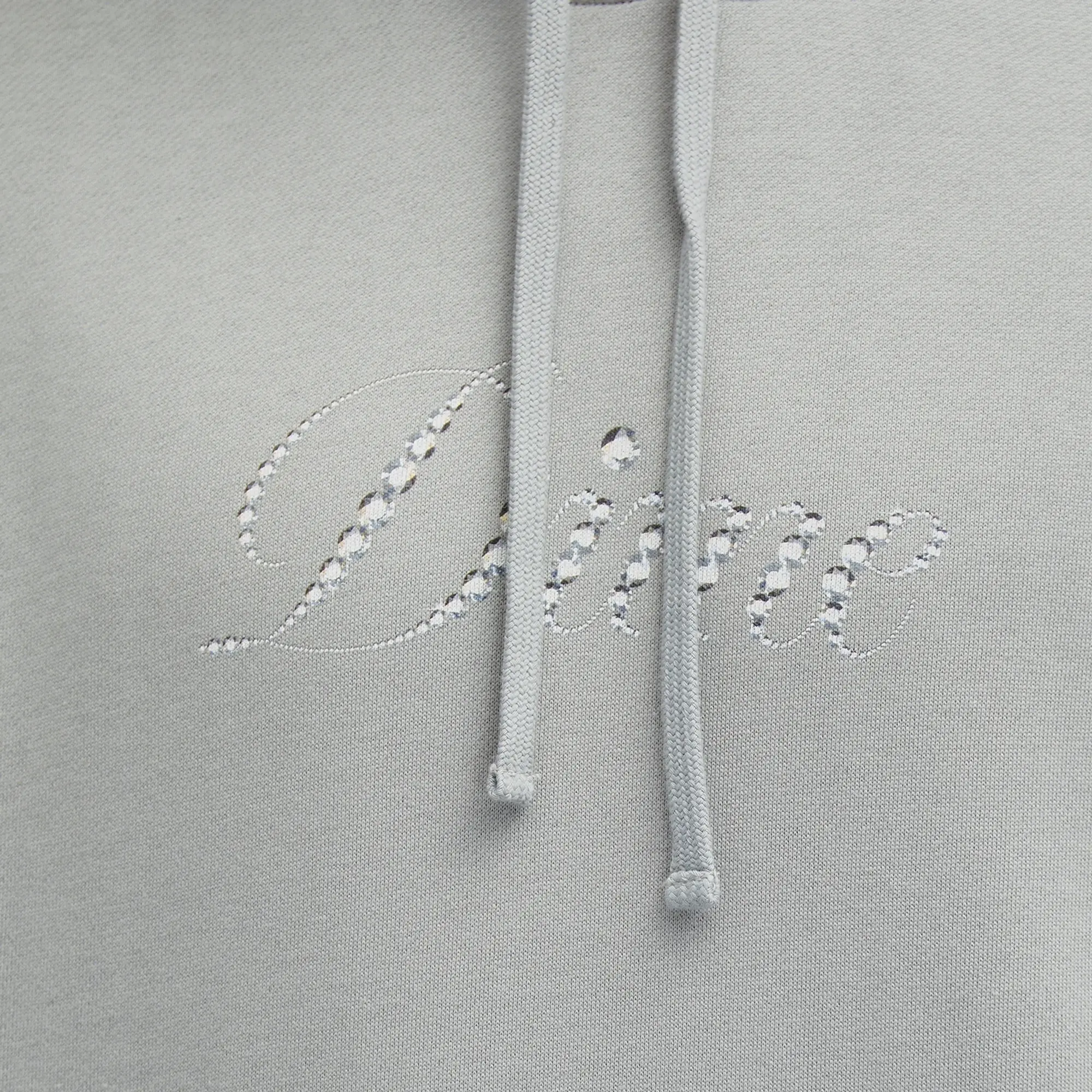 Dime Men's Icy Cursive Hoodie Stone Silver