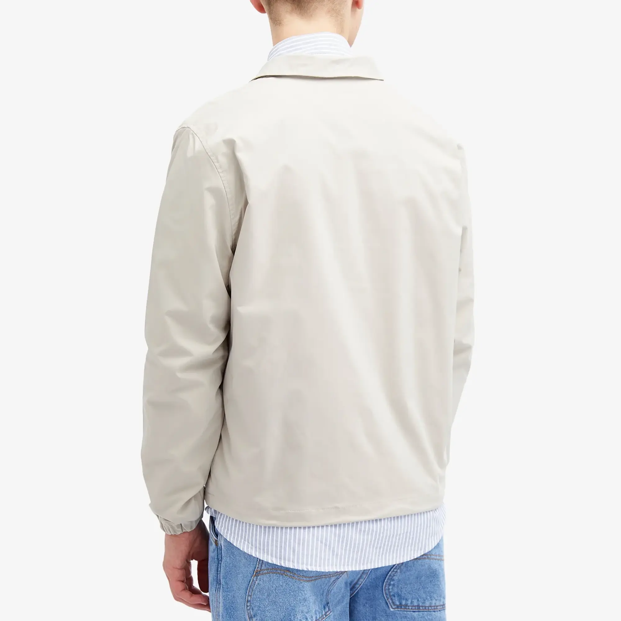 Dime Men's Cursive Coach Jacket Light Grey