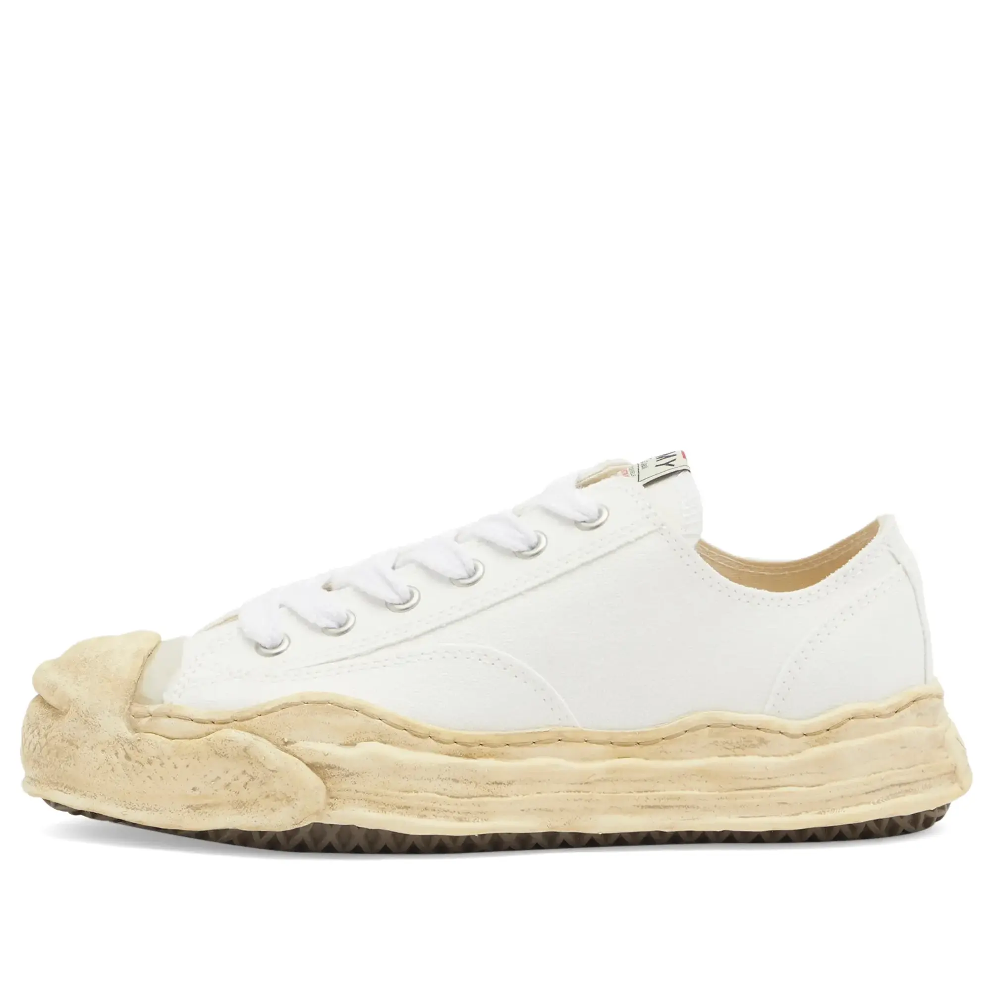 Maison MIHARA YASUHIRO Hank Garment Dyed Low Canvas Sneaker White