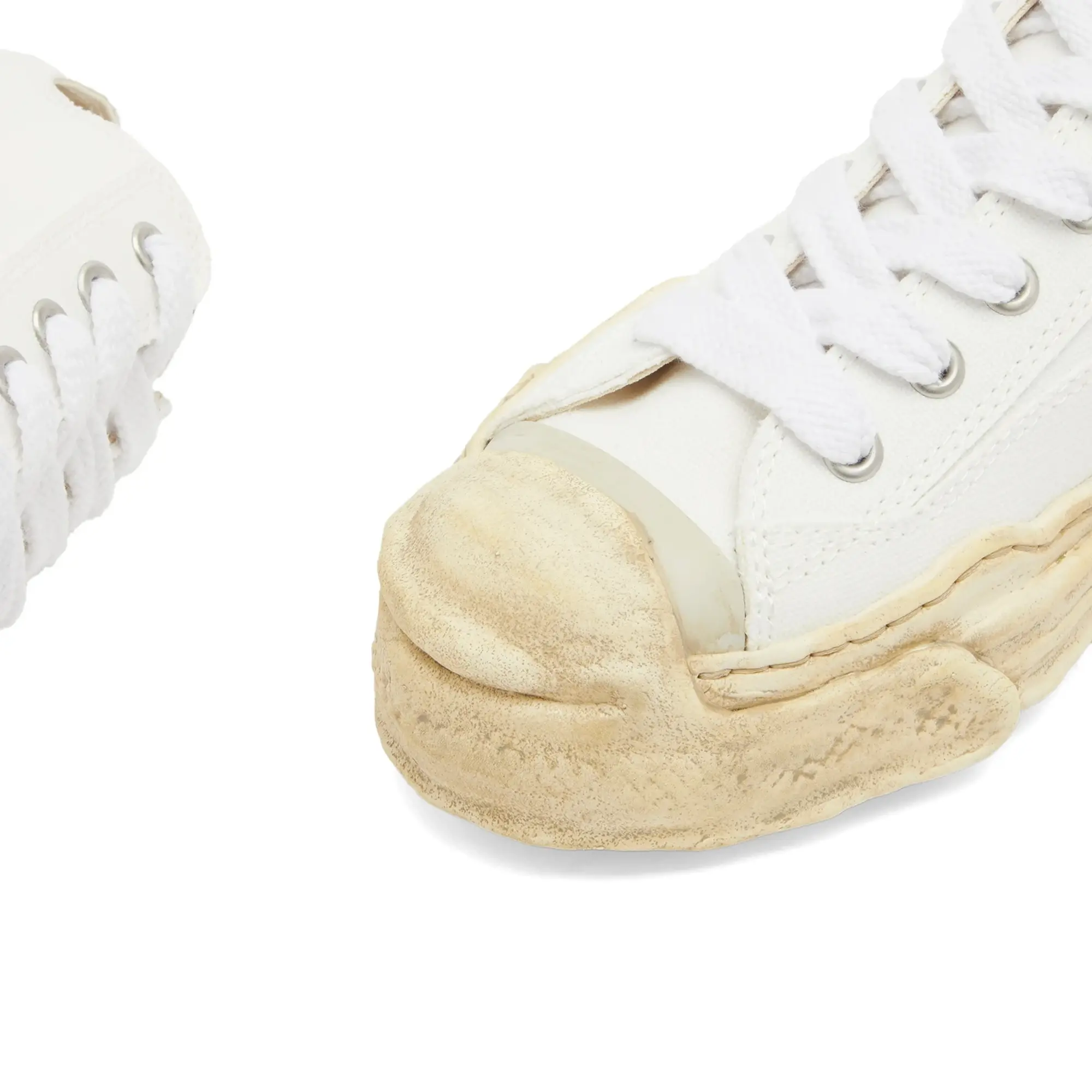 Maison MIHARA YASUHIRO Hank Garment Dyed Low Canvas Sneaker White