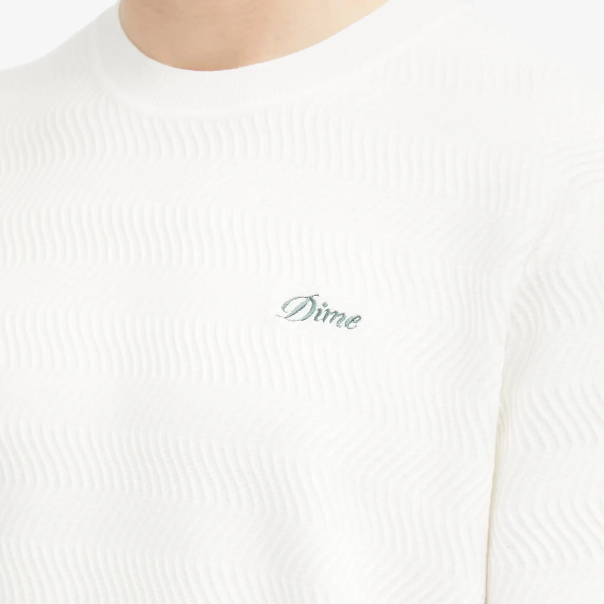 Dime Men's Wave Knit T-Shirt Ivory